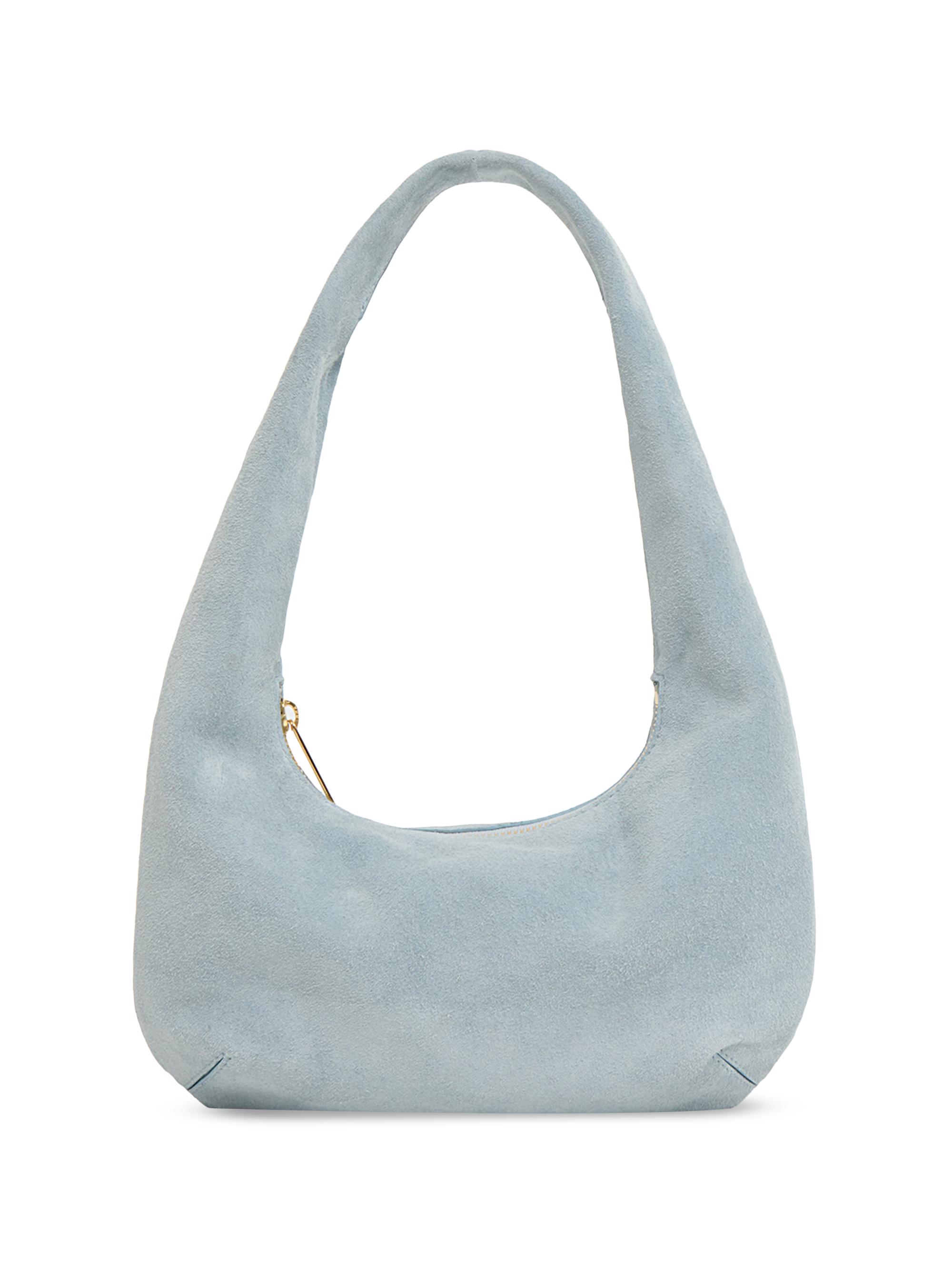 Mansur Gavriel Women's Mini Gnocchi Suede Hobo Bag - Baby Blue