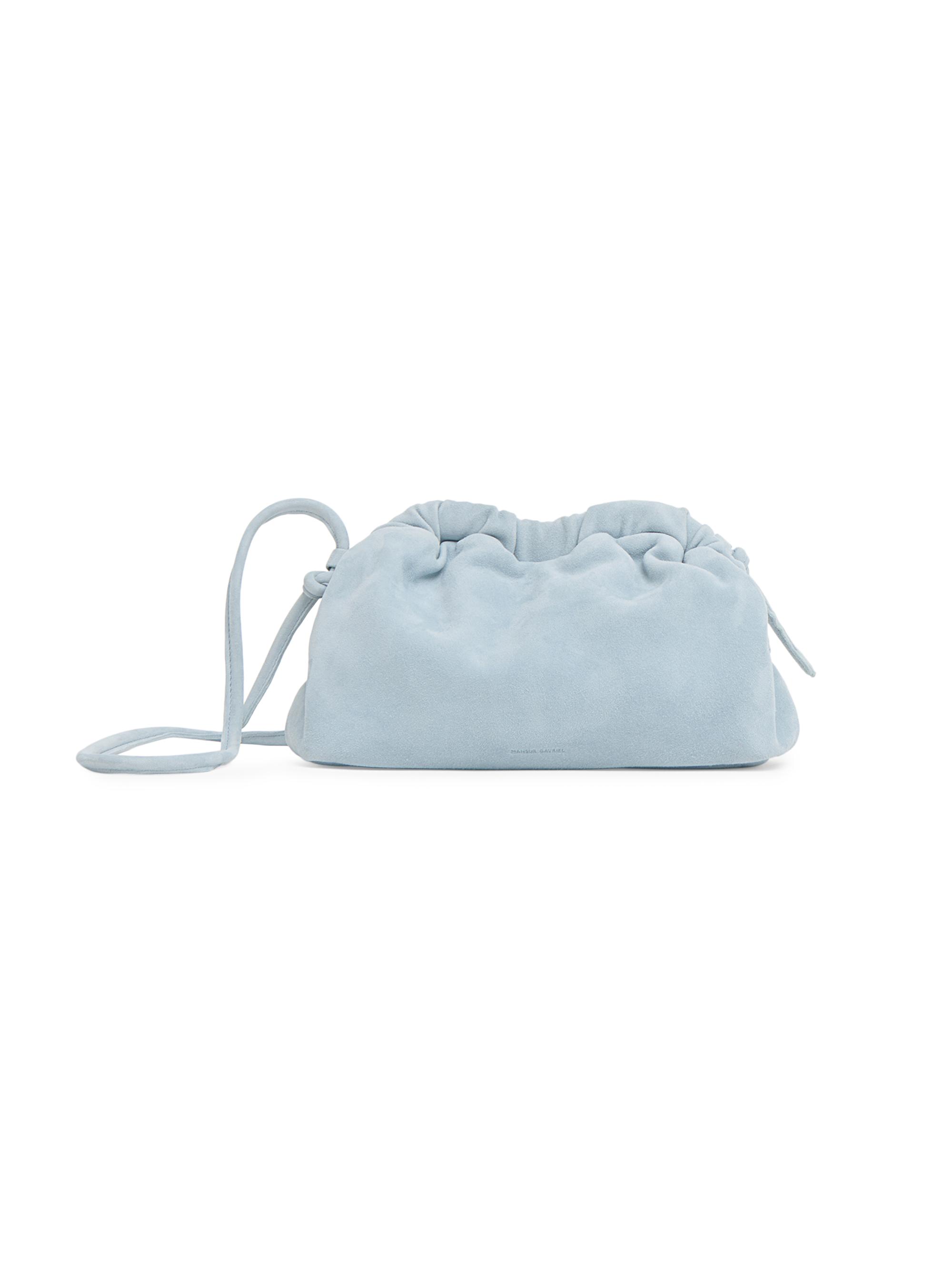 Mansur Gavriel Women's Mini Cloud Suede Convertible Clutch - Baby Blue