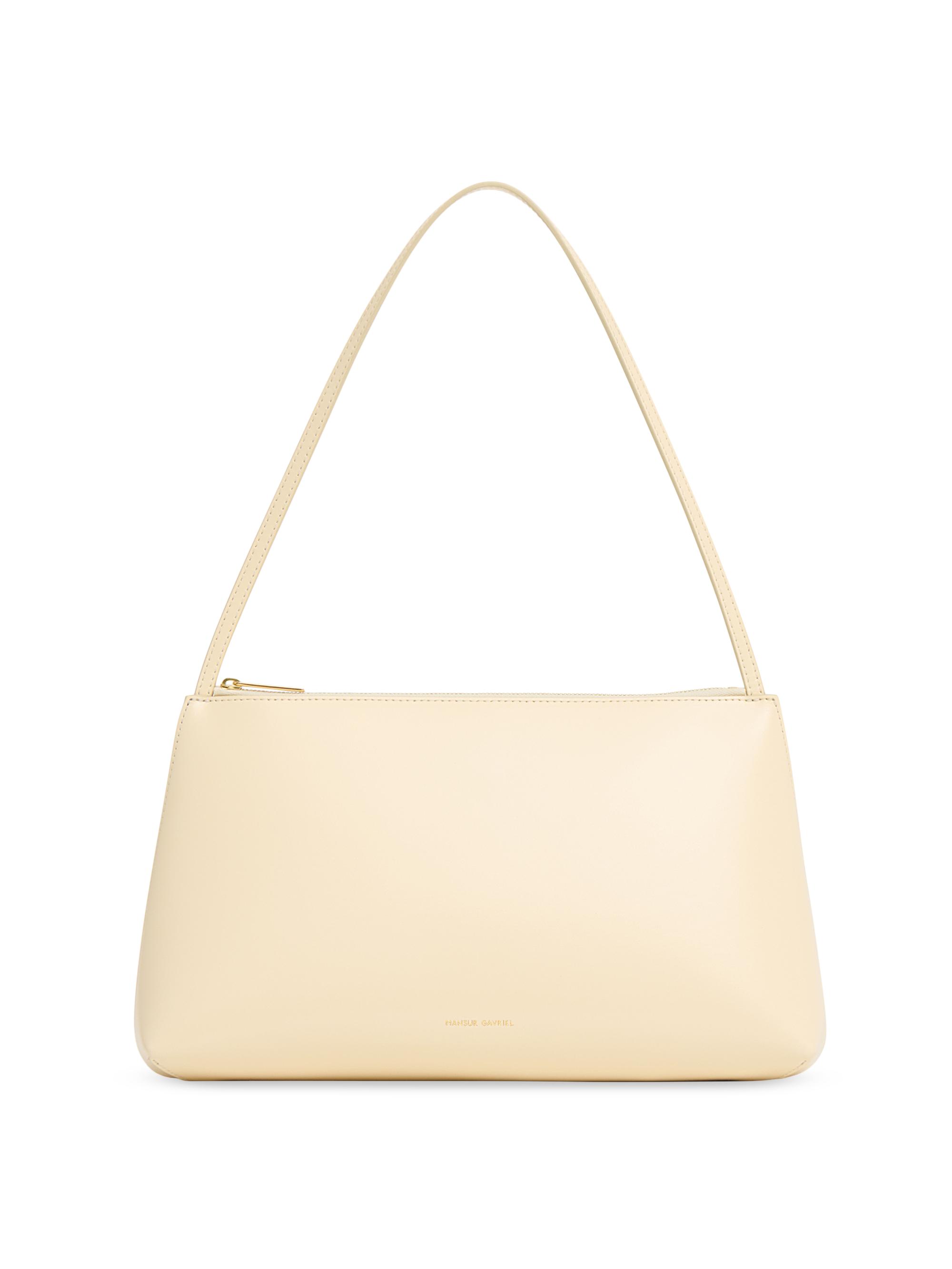 Mansur Gavriel Women's  Gaia Leather Shoulder Bag - Crema Ebony