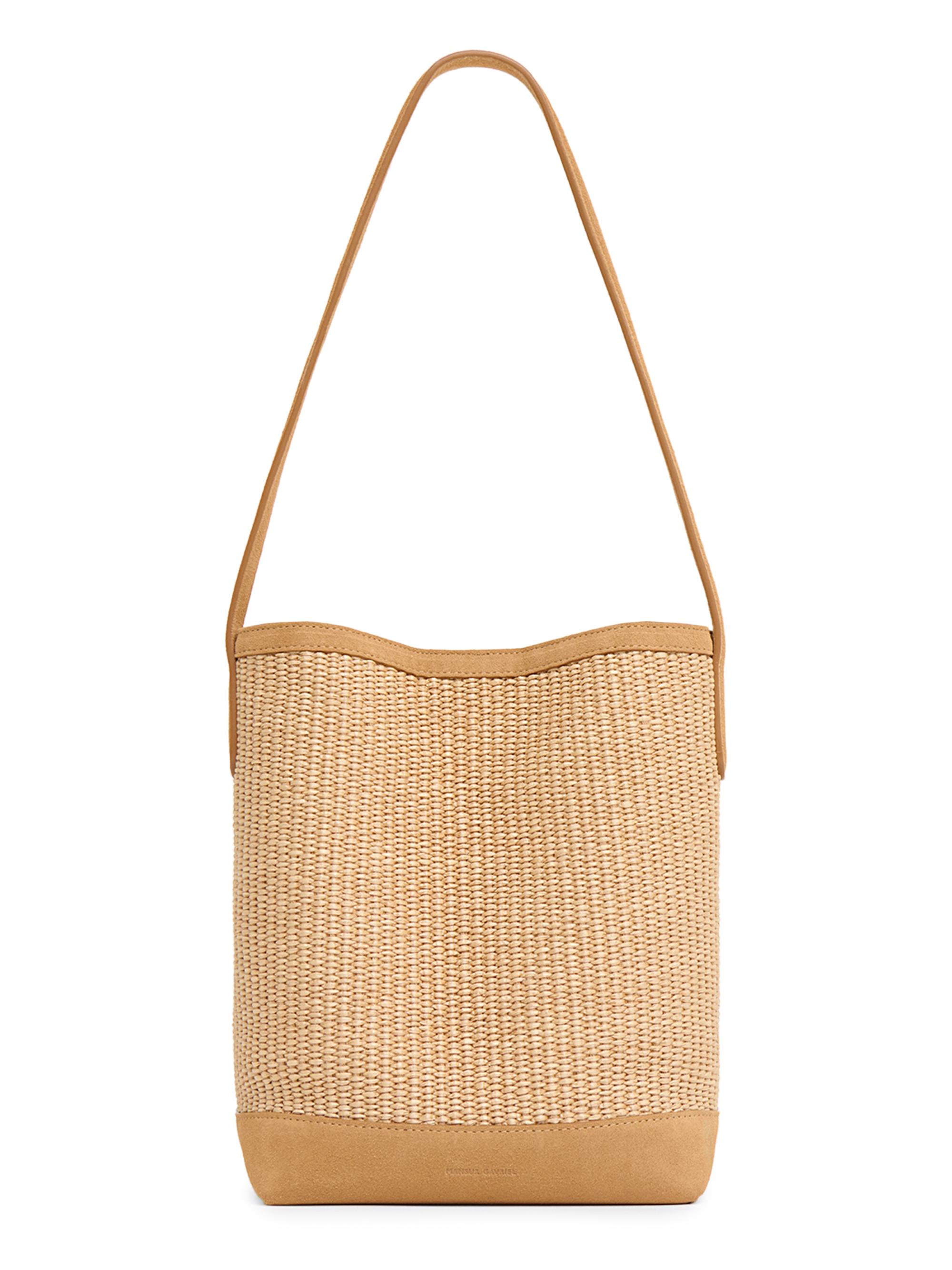 Mansur Gavriel Women's  Everyday Raffia & Suede Basket Bag - Natural