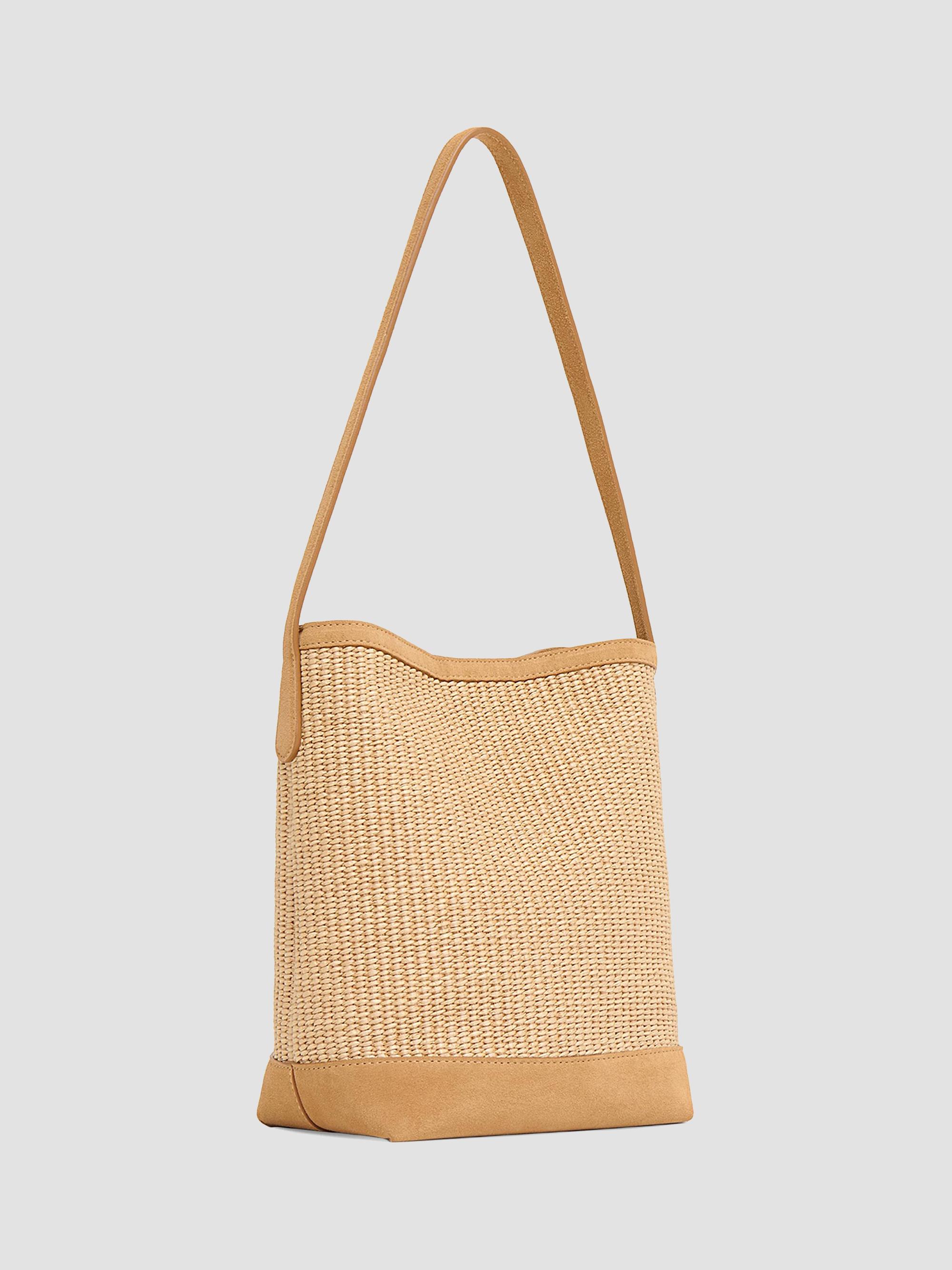 Mansur Gavriel Small Everyday Raffia & Suede Basket Bag | Saks