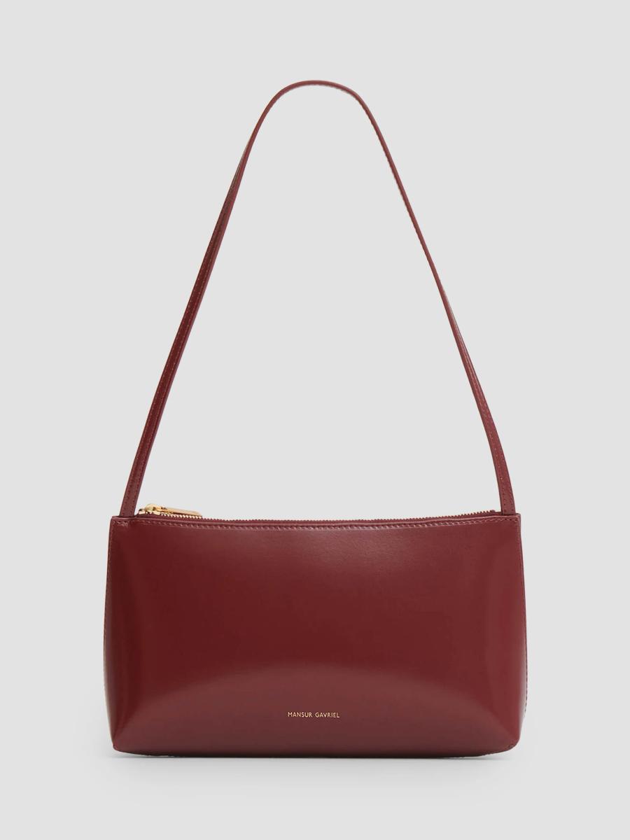 Mansur Gavriel Women's Gaia Leather Shoulder Bag In Claret