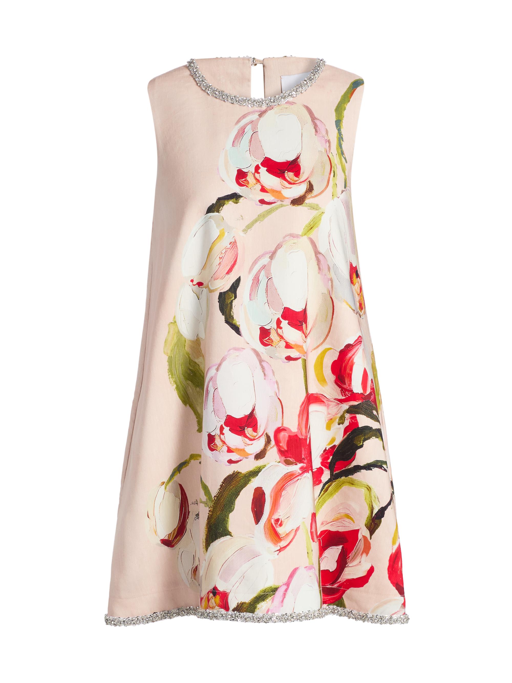 Acler Fixby Floral Pleated Minidress | Saks Fifth Avenue