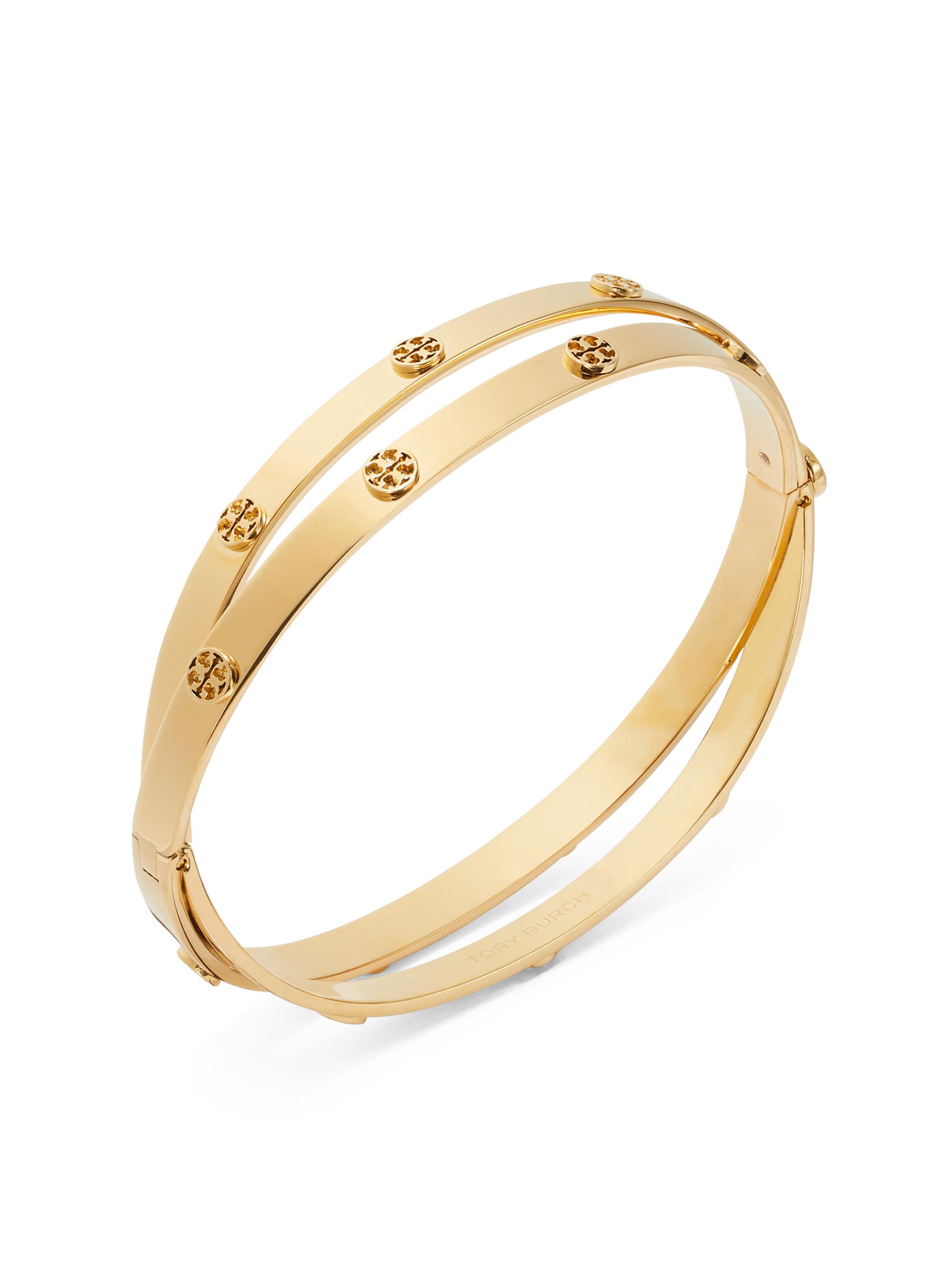 Tory Burch Women's Icon Logo Double Bracelet - Tory Gold Tory Silver