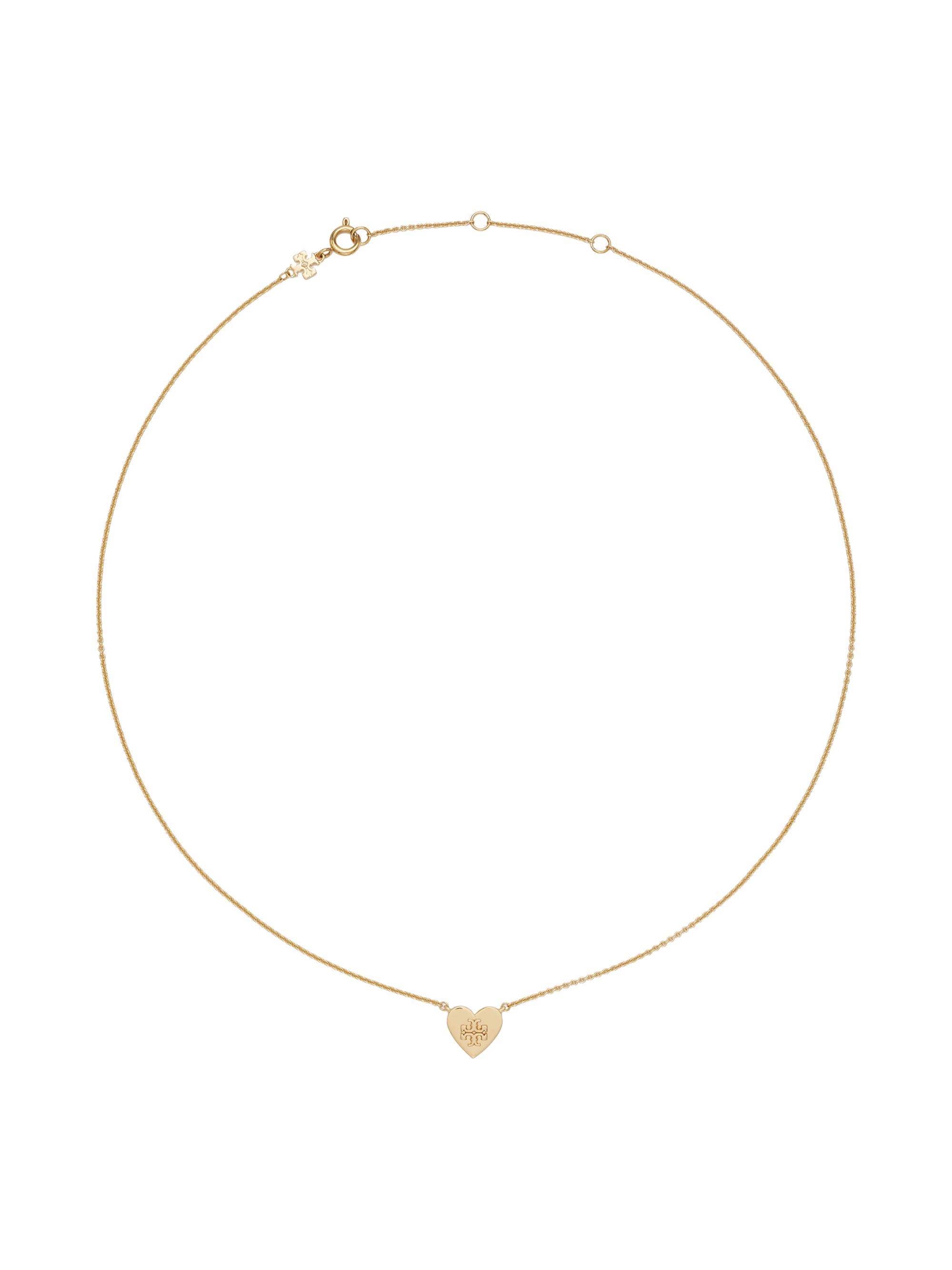 Tory Burch Women's Kira Goldtone Logo Heart Pendant Necklace - Tory Gold
