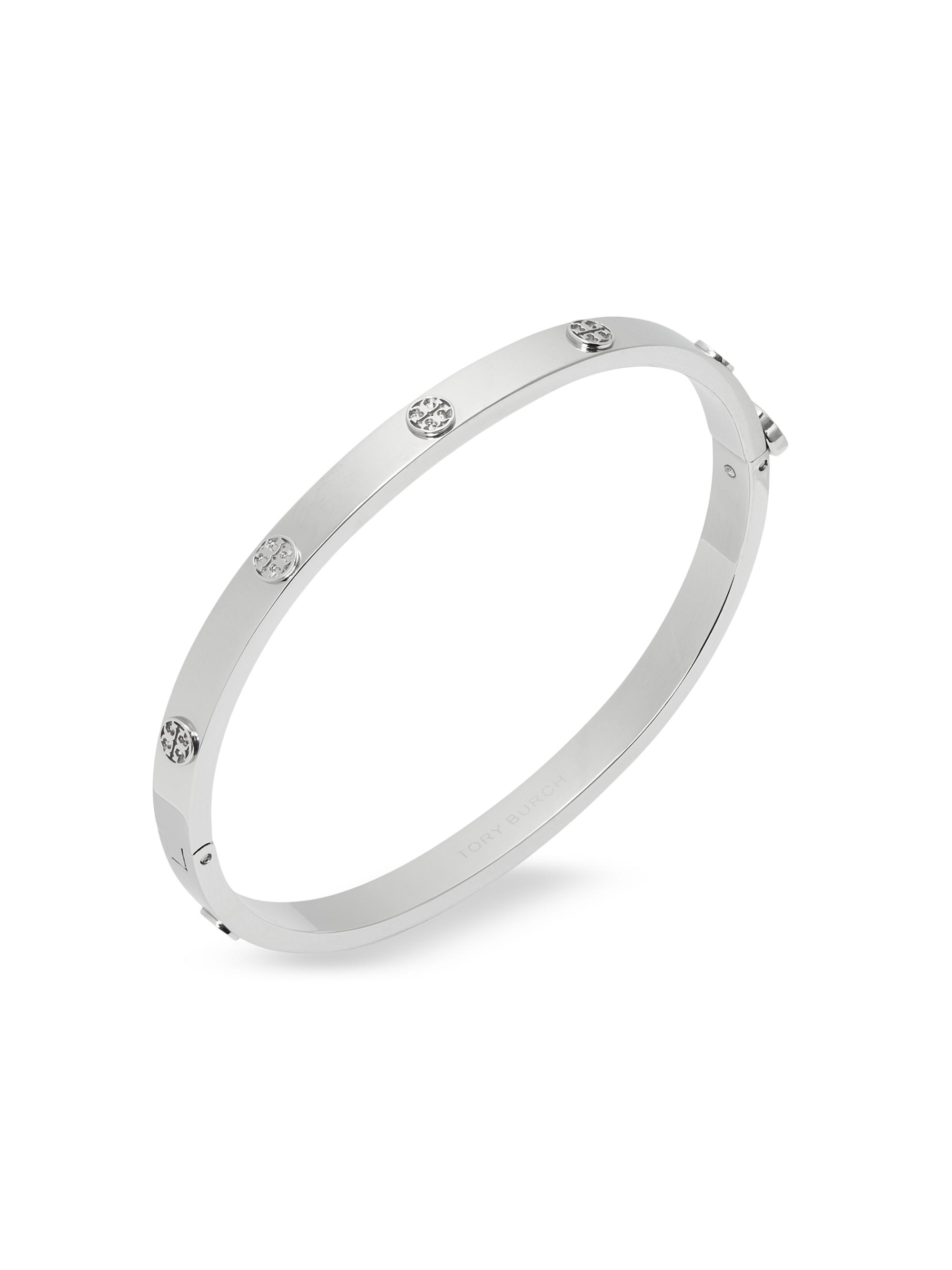 Tory Burch Women's Icon Stainless Steel Logo Bangle - Tory Gold