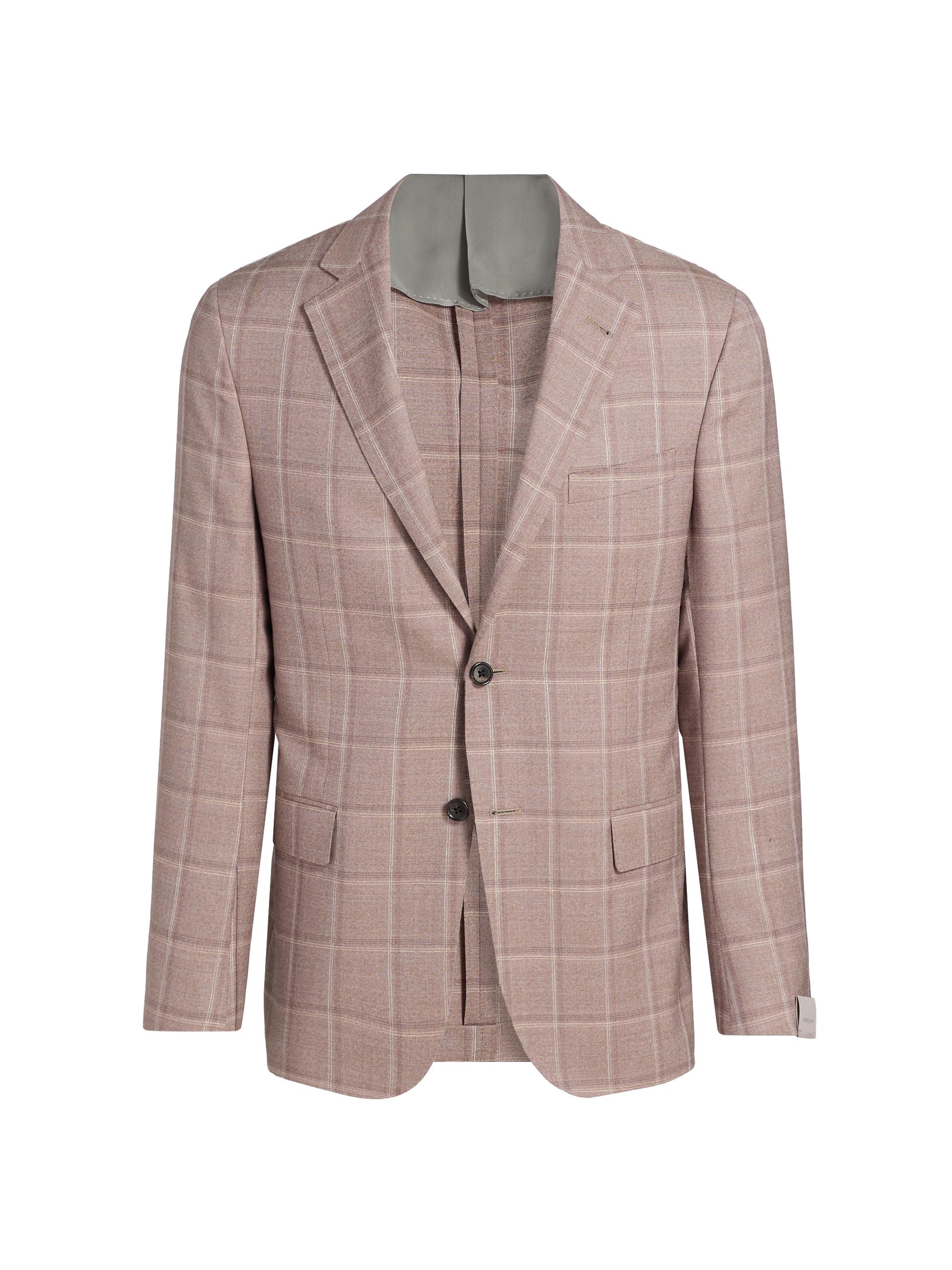 Corneliani Men's Plaid Wool Single-Breasted Sport Coat - Brick Window