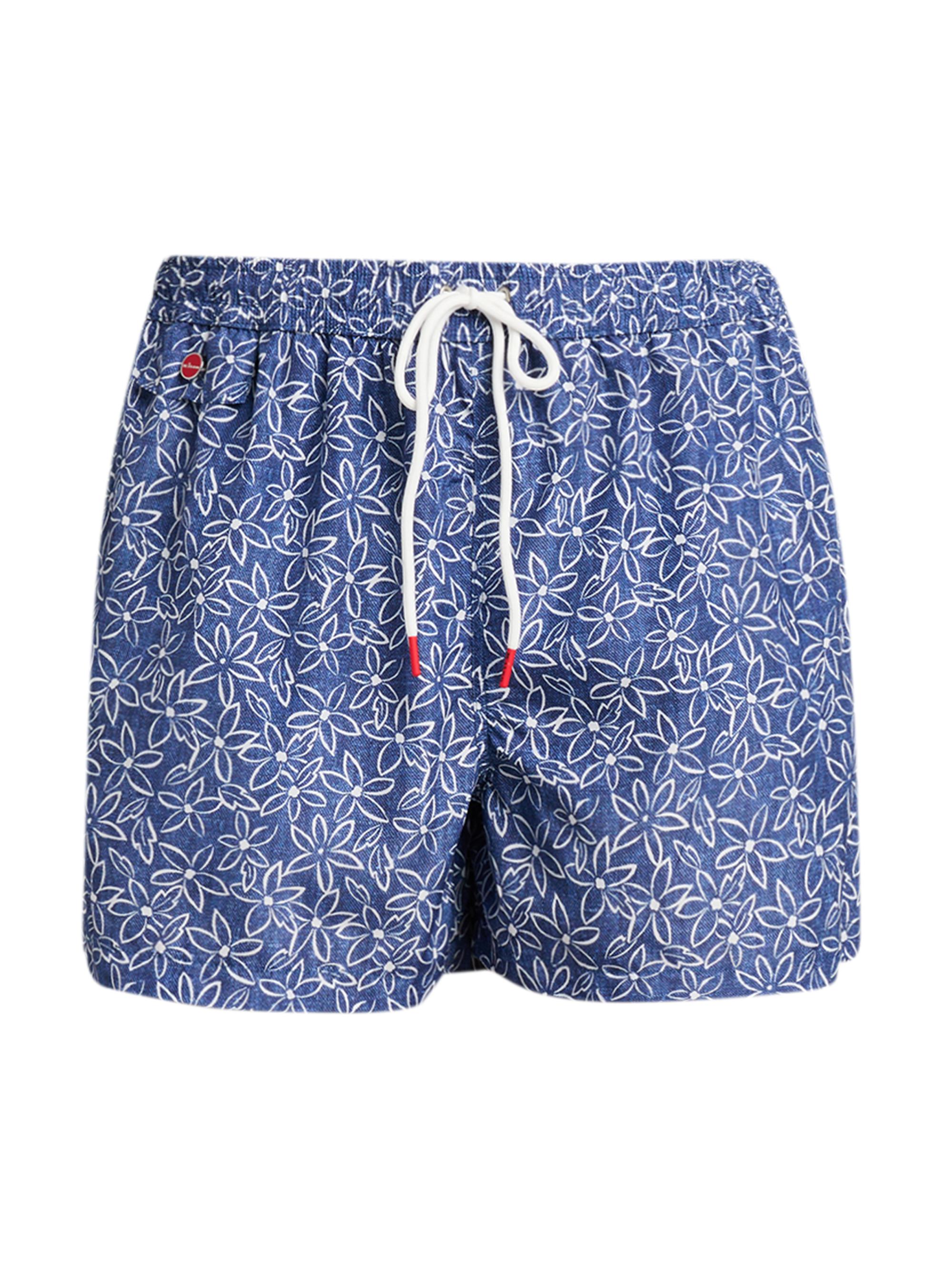 Kiton Men's Floral Swim Shorts - Blue