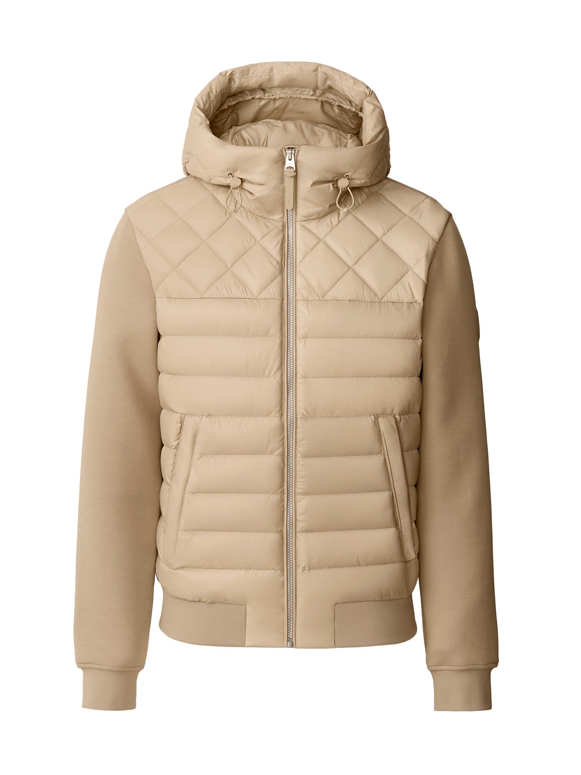 Mackage Men's Fletcher Mixed-Media Down Jacket - Light Camel