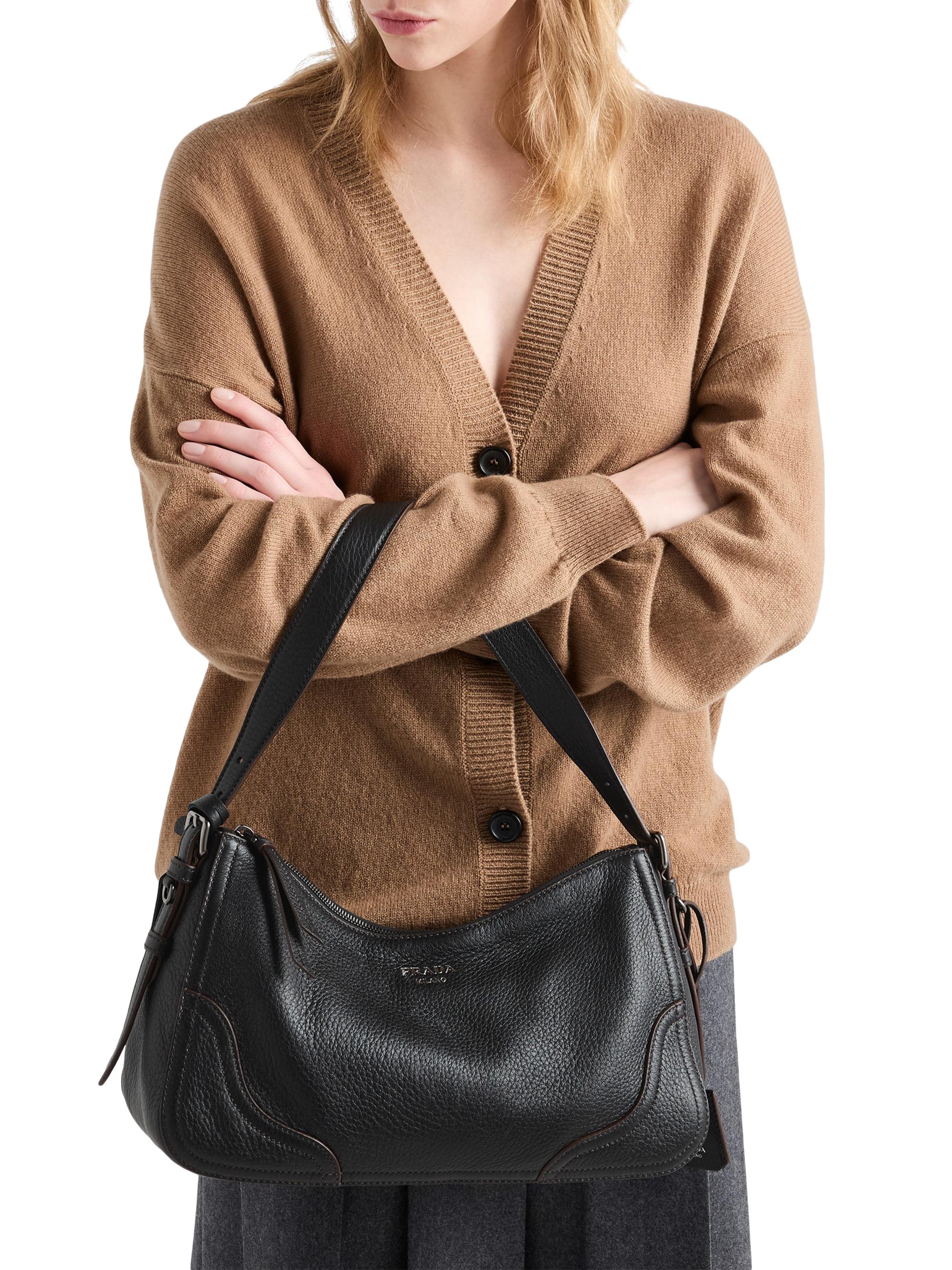 Prada Women's Aimèe  Leather Shoulder Bag - Black | Thumbnail 9