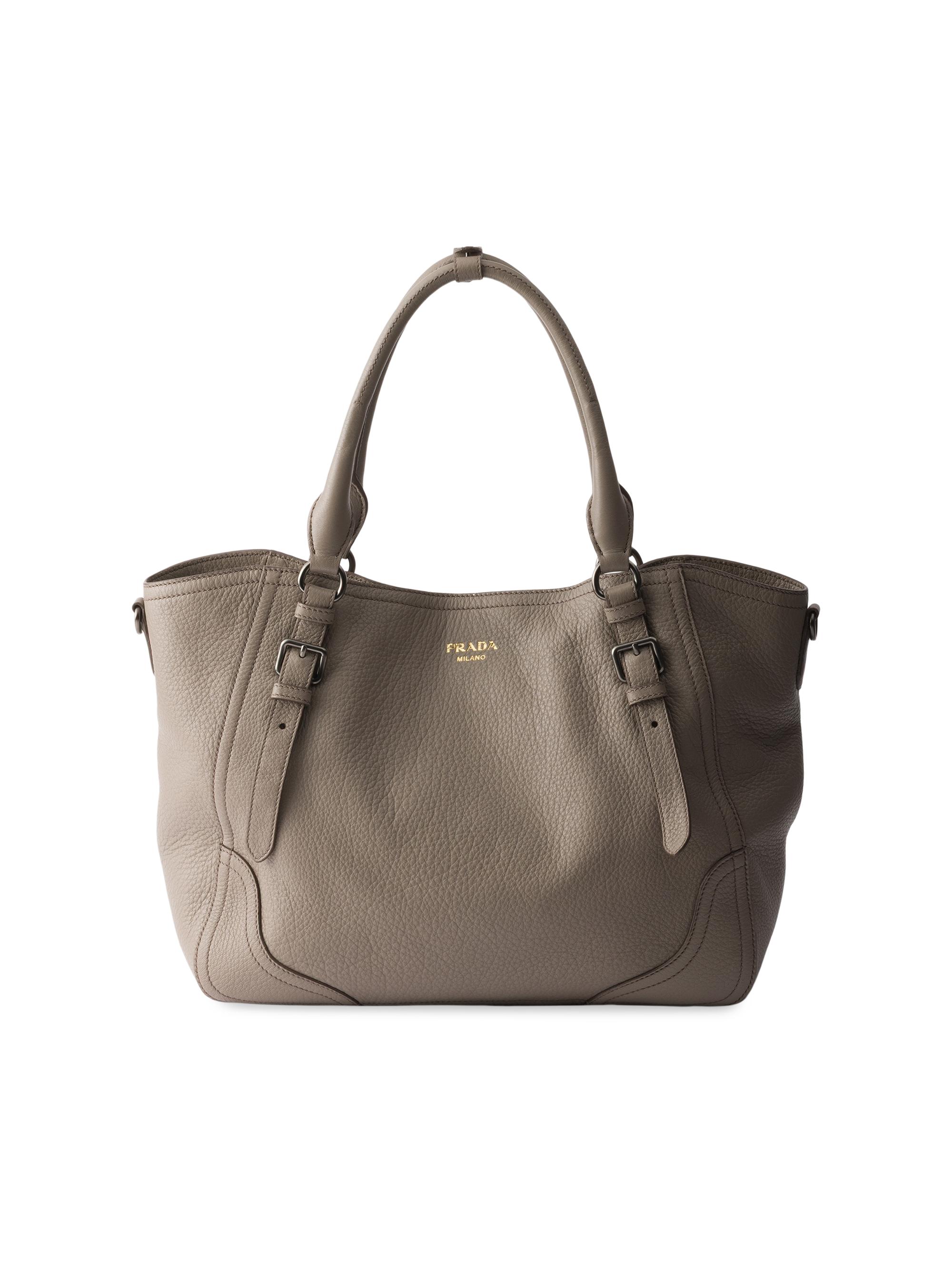 Prada Bonnie Large Leather Top Handle Bag | Saks Fifth Avenue