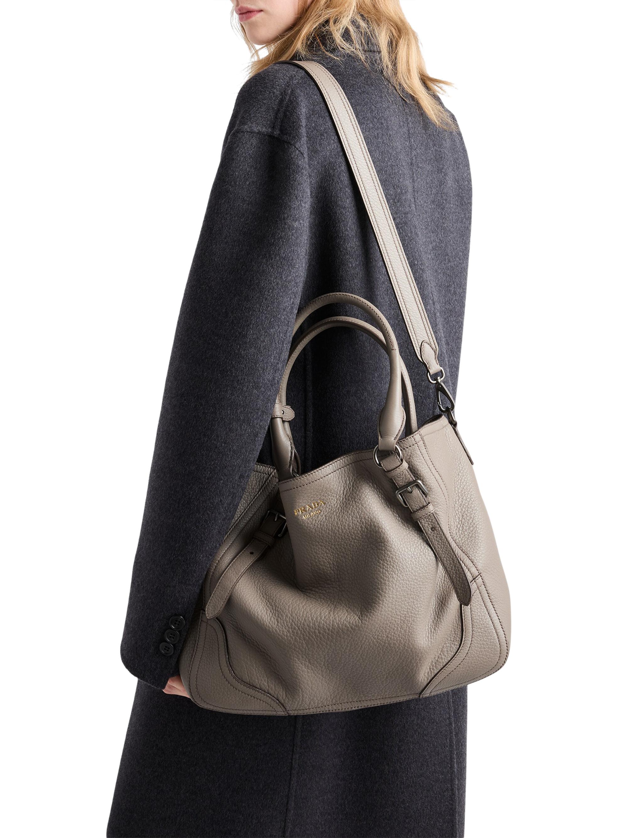 Prada Women's  Leather Tote Bag - Grey