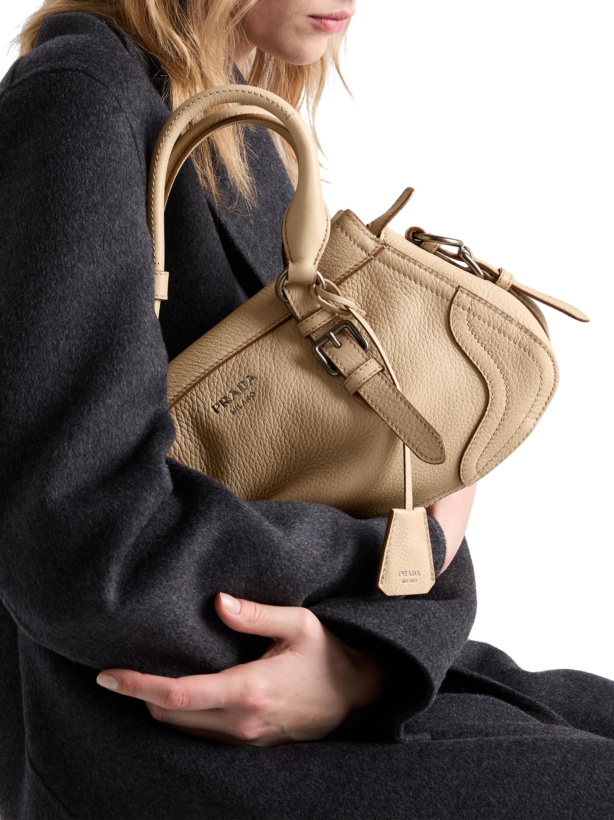 Prada Women's  Leather Tote Bag - Beige | Thumbnail 9