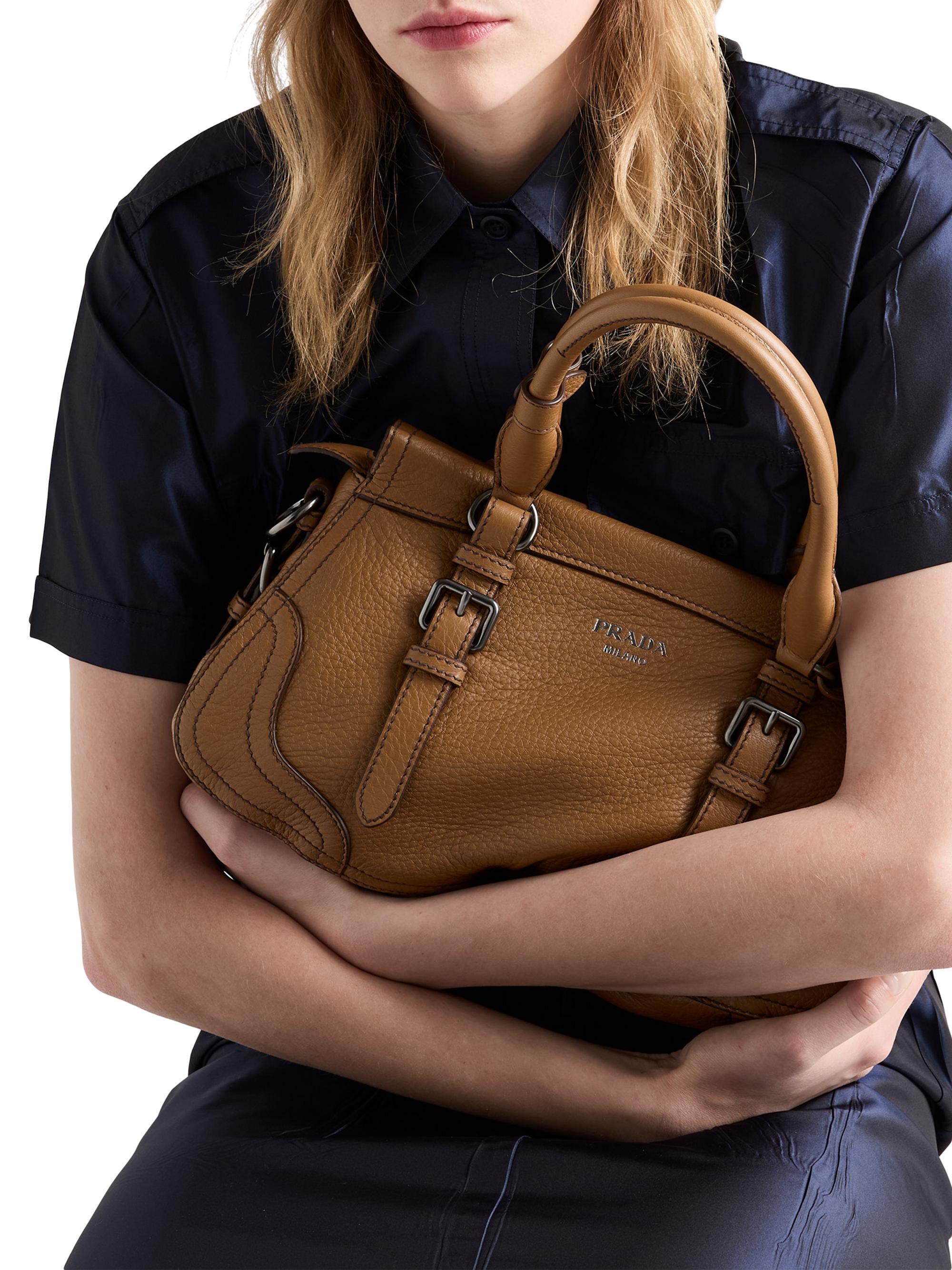 Prada Women's  Leather Tote Bag - Brown