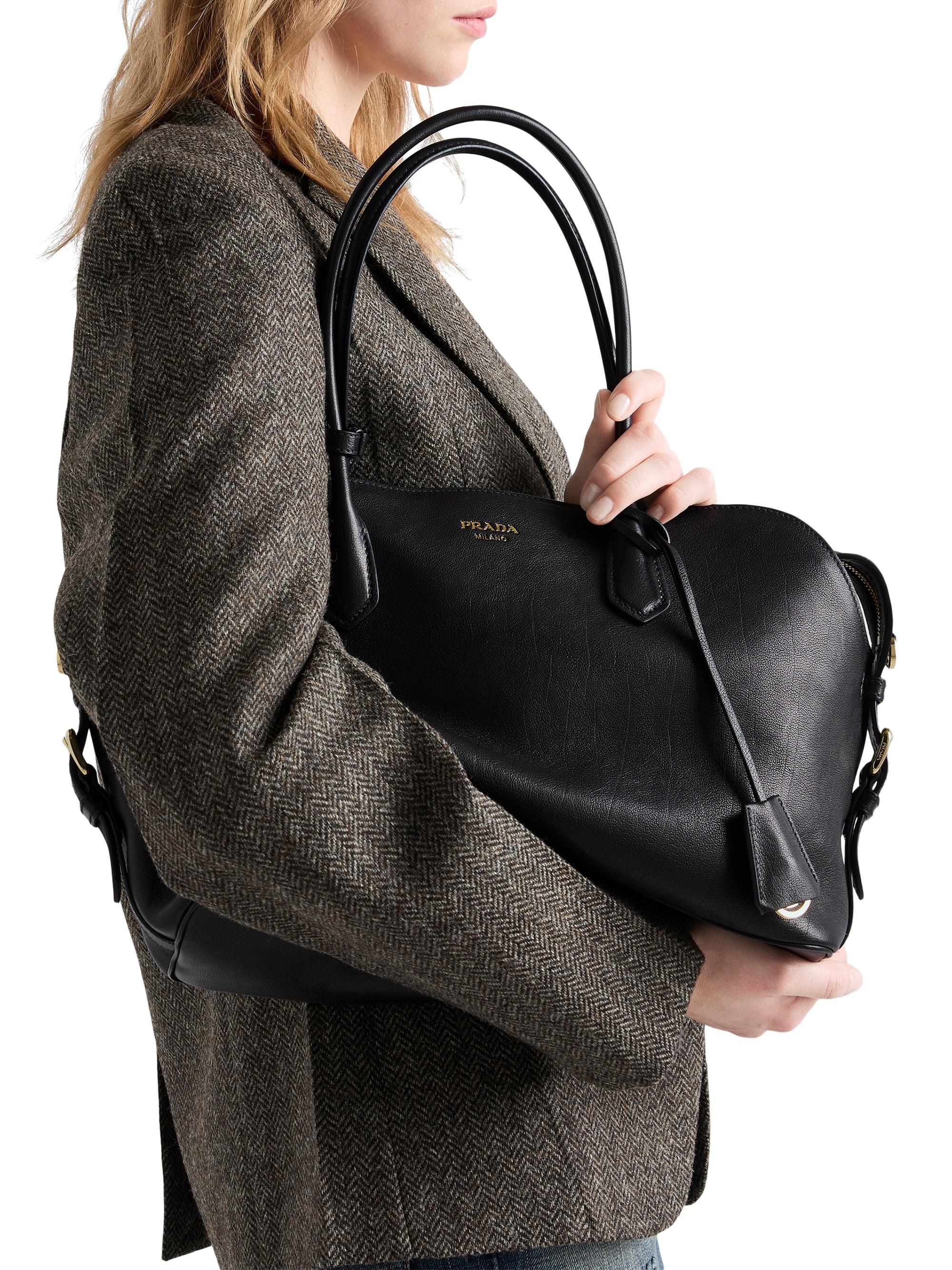 Prada Women's  Leather Tote Bag - Black