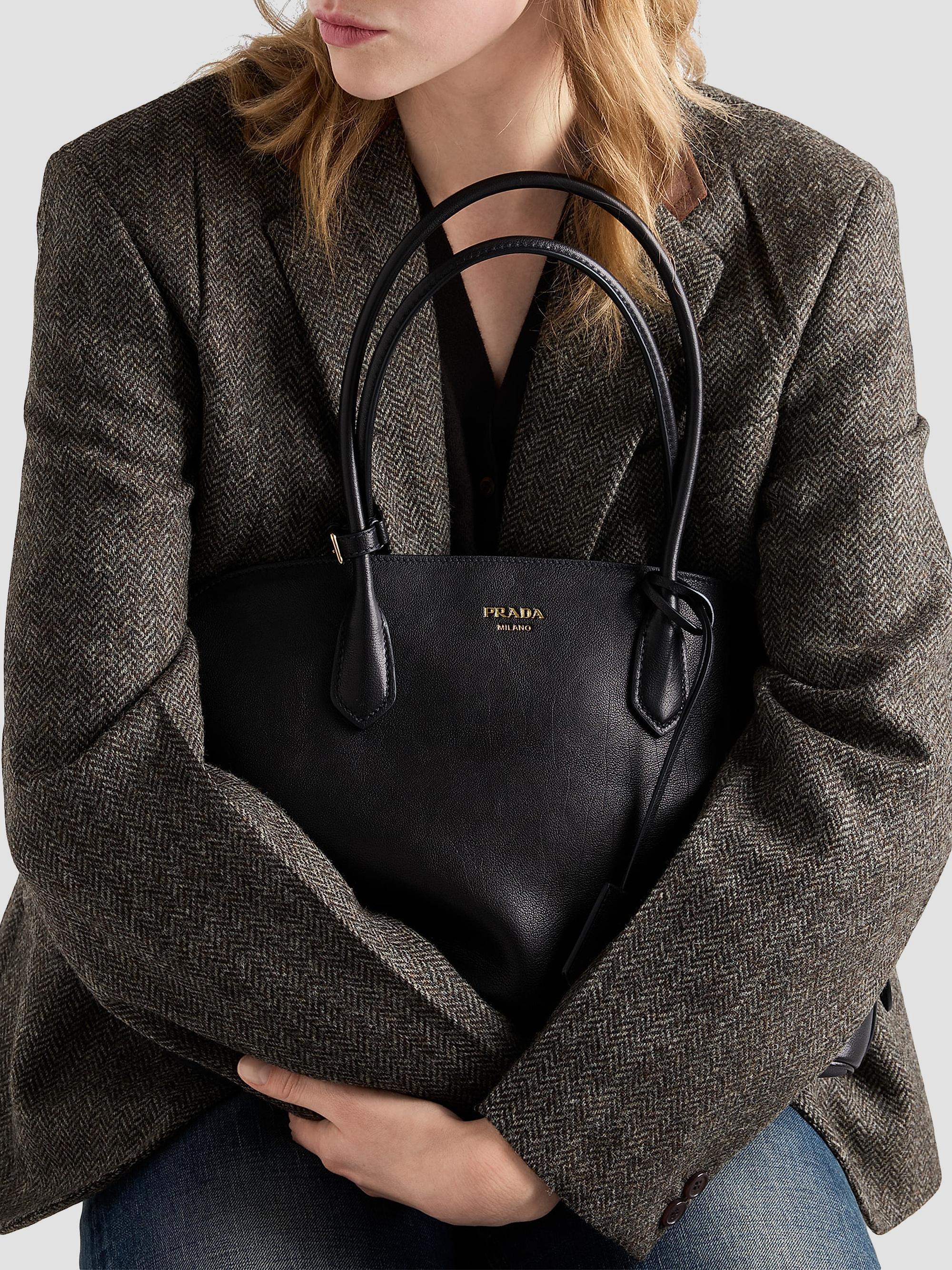 BIG size／ボディバッグ／black leather Prada Large Leather Tote Bag | Saks Fifth Avenue