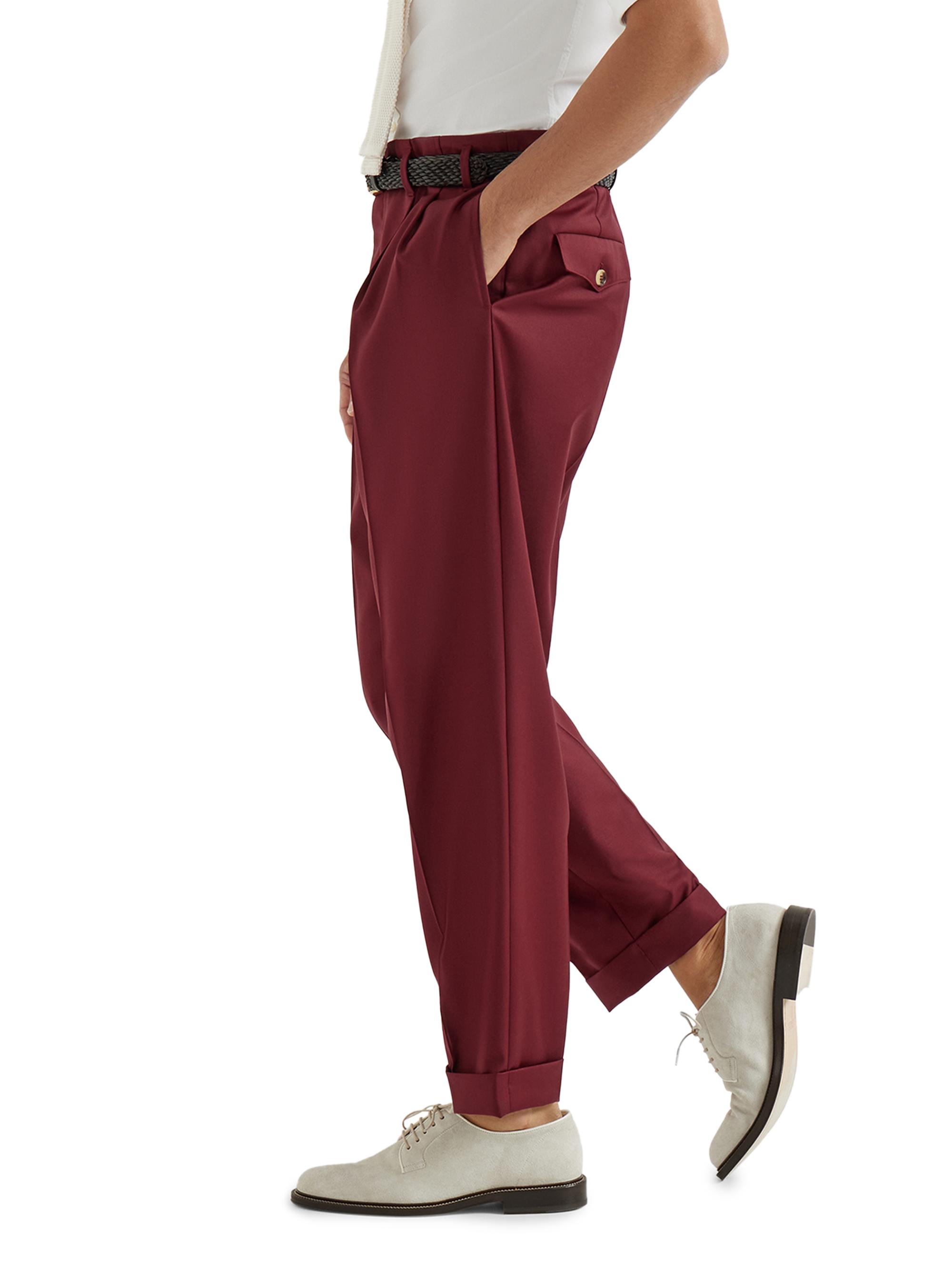 Brunello Cucinelli Virgin Wool Batavia Trousers with Double Pleats