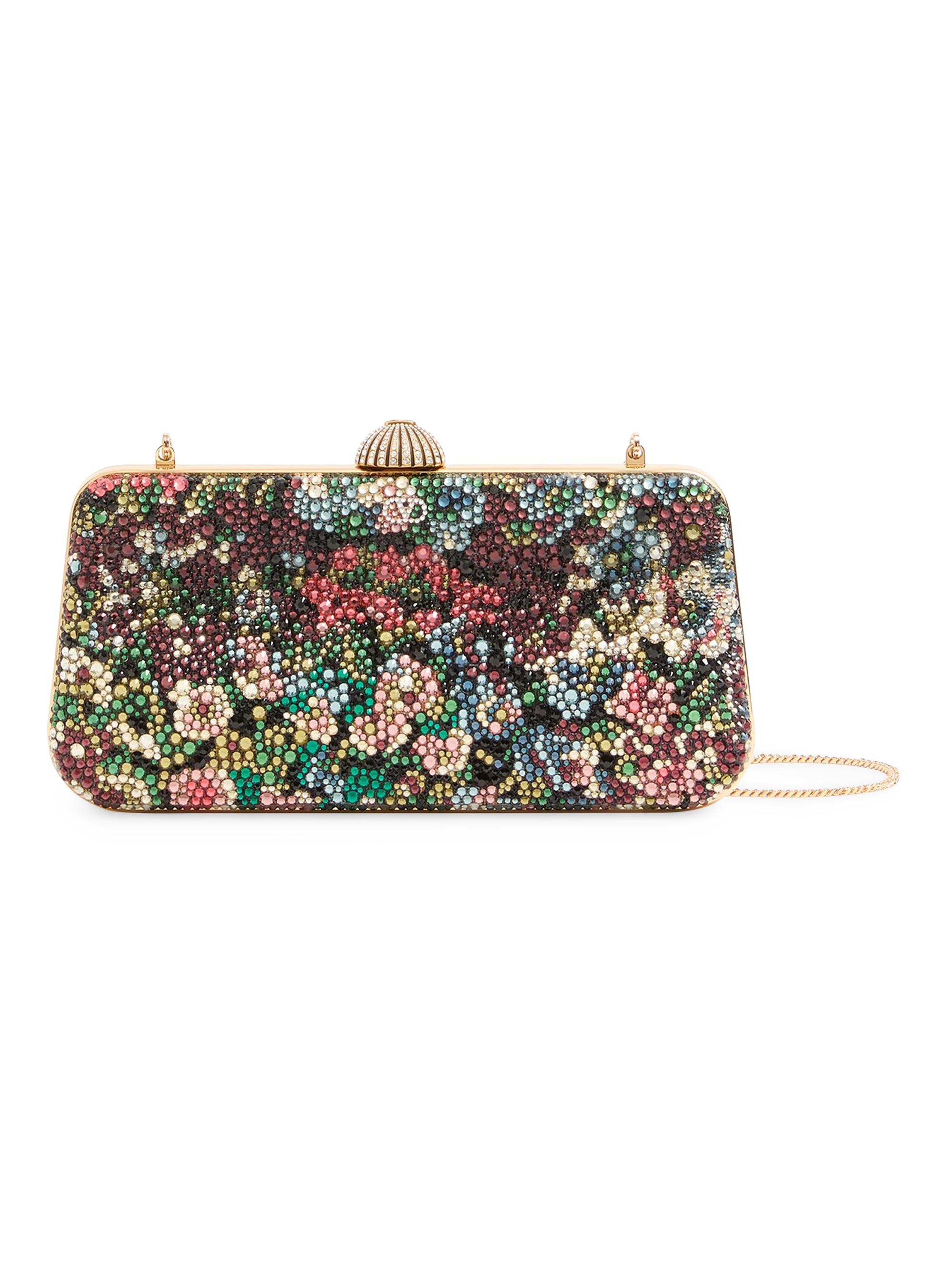 Valentino Garavani Women's Carry Secrets Minaudiere Clutch with Apres L'hiver Rhinestone Motif - Multicoloured
