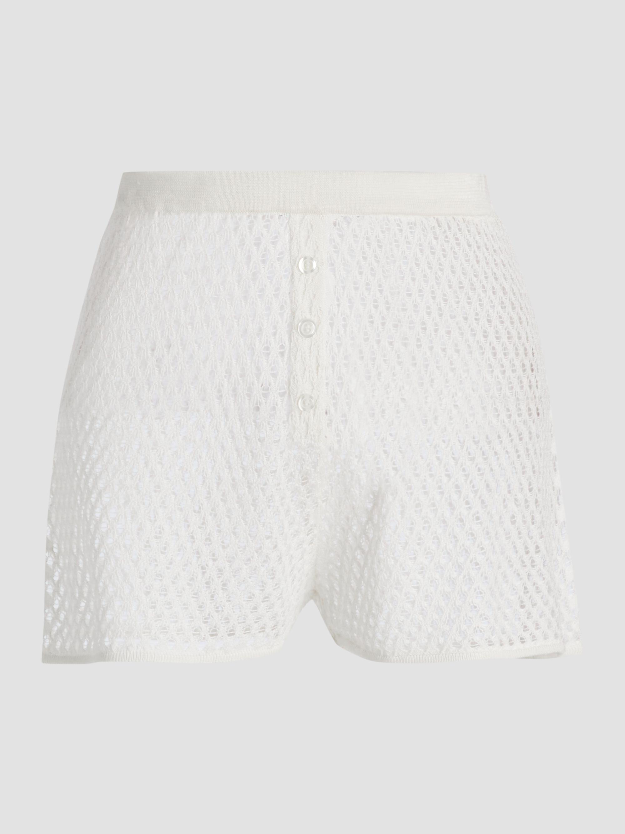 Kiki de Montparnasse Silk Crochet Shorts | Saks Fifth Avenue