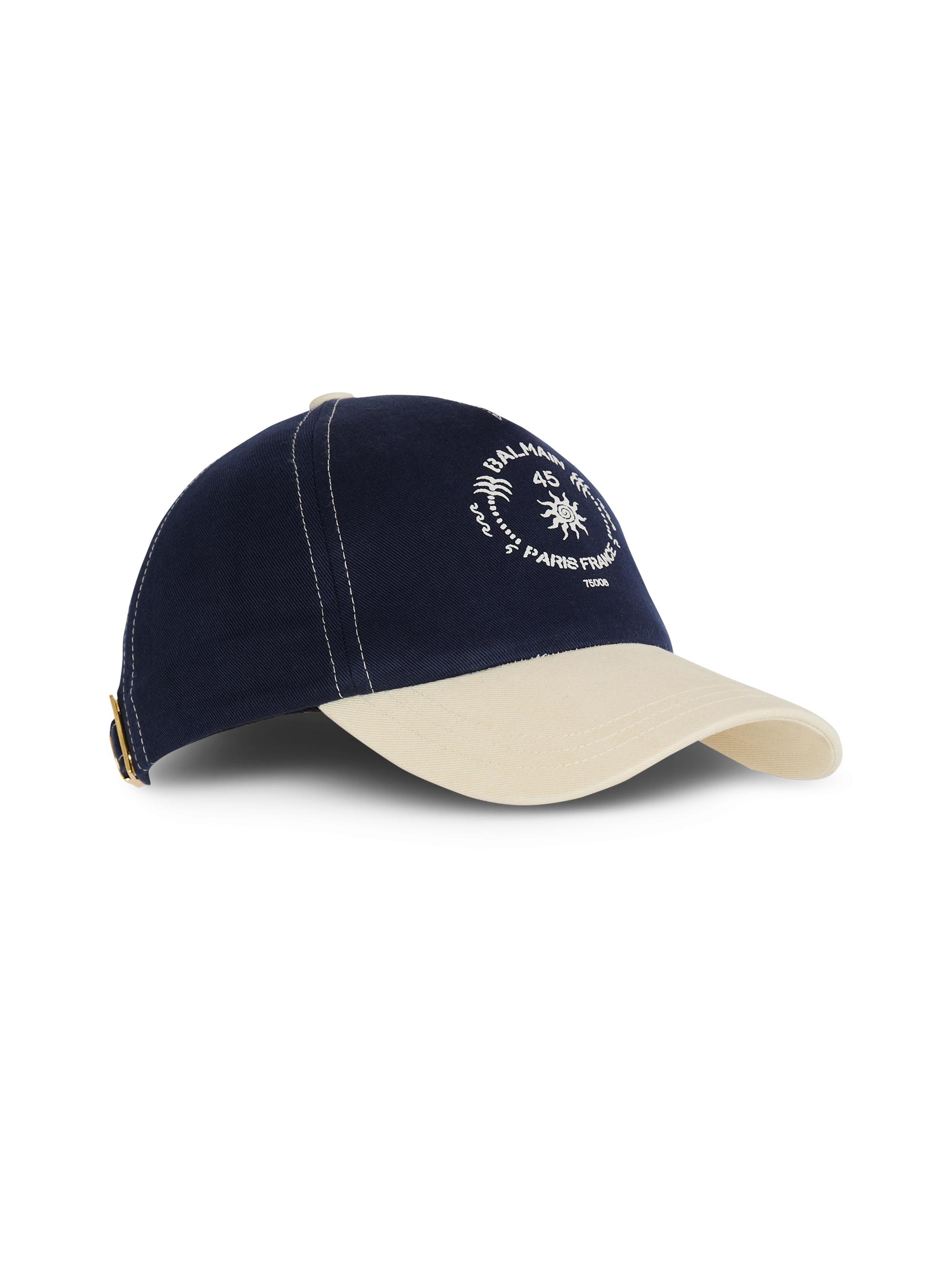 Balmain Men's Logo Embroidered Baseball Cap - Marine Beige Clair