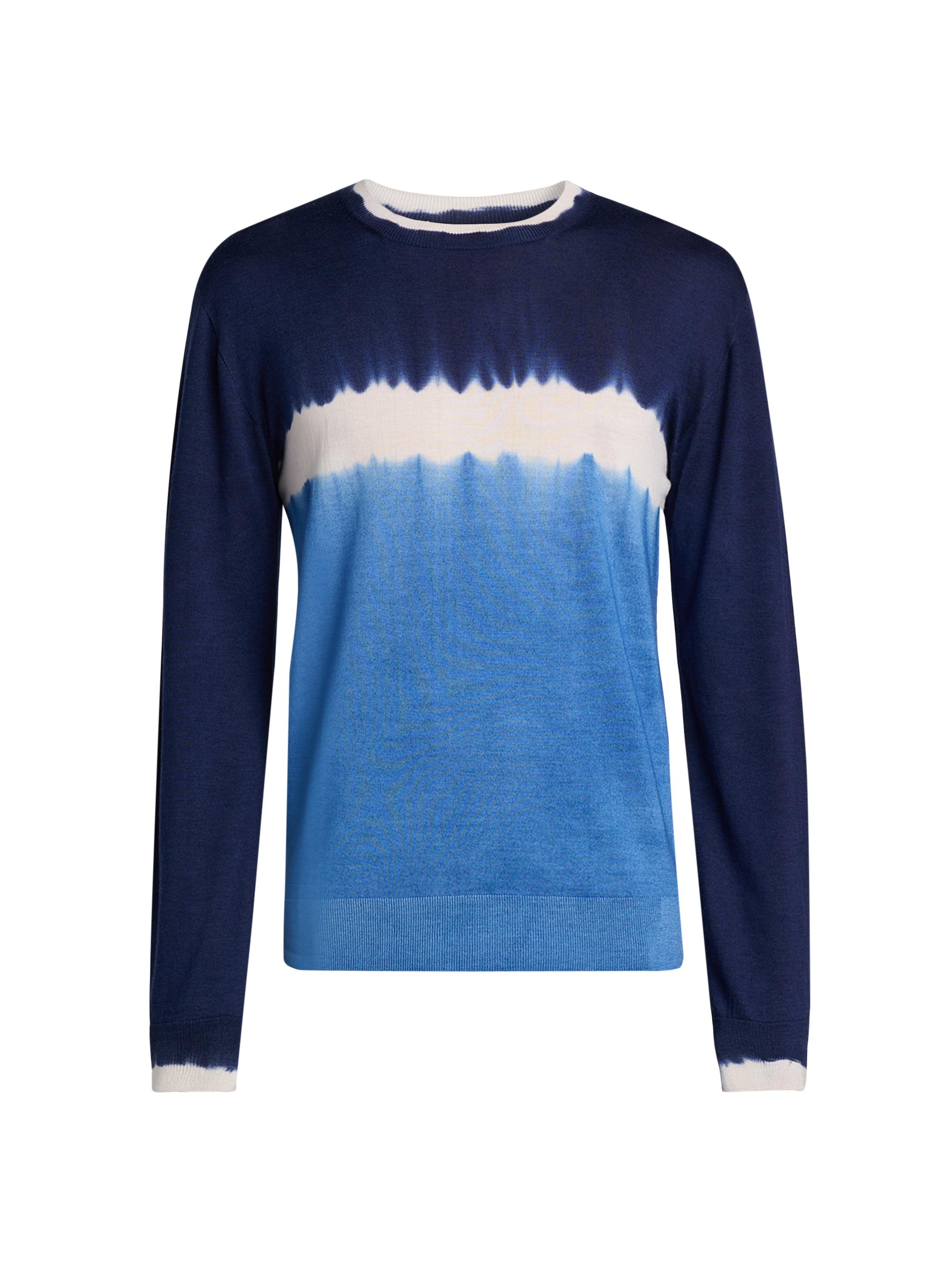 Marni Men's Tie-Dye Wool-Silk Sweater - Eclipse