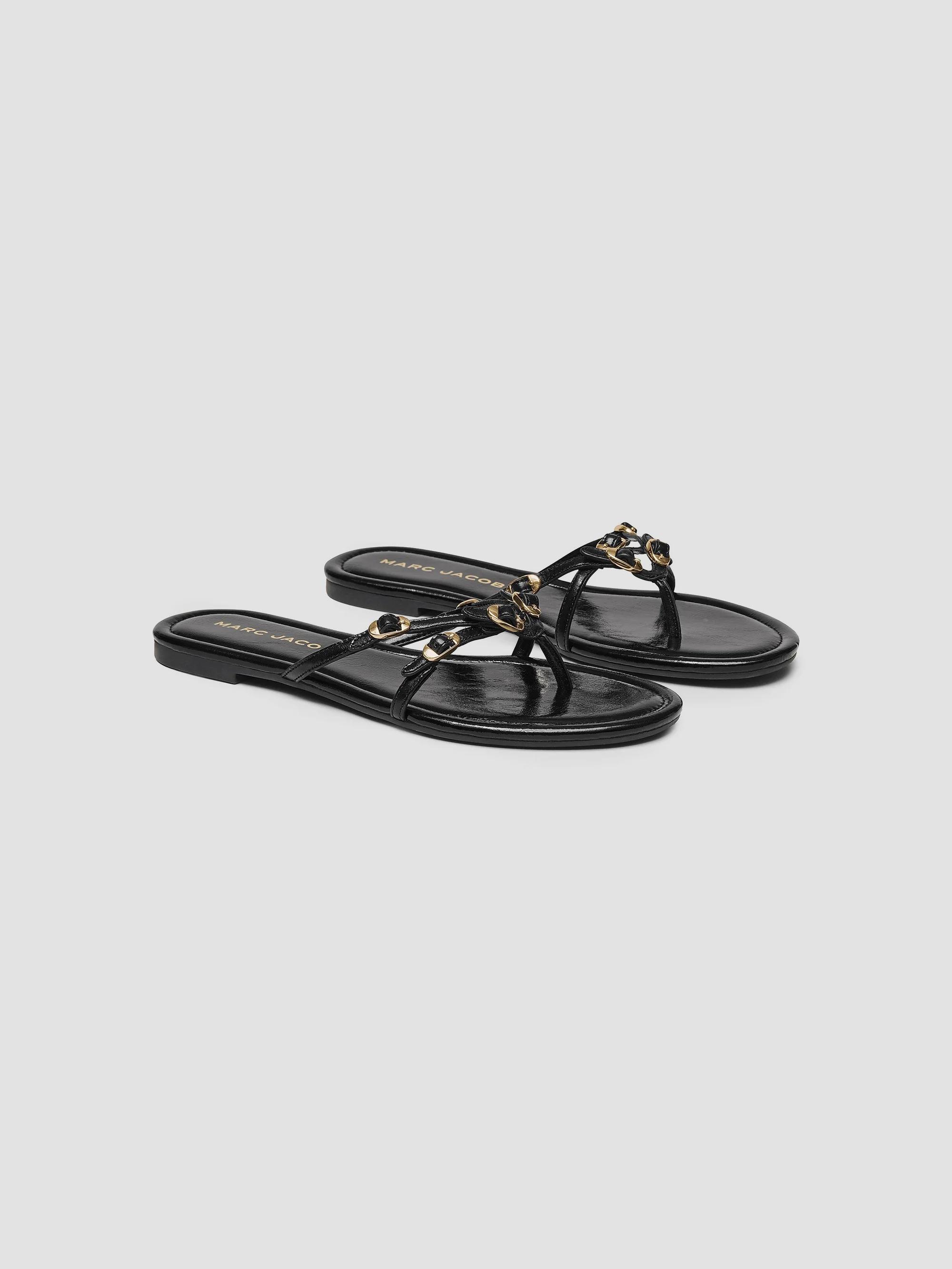 Marc Jacobs The Kiki Leather Flat Sandals | Saks Fifth Avenue