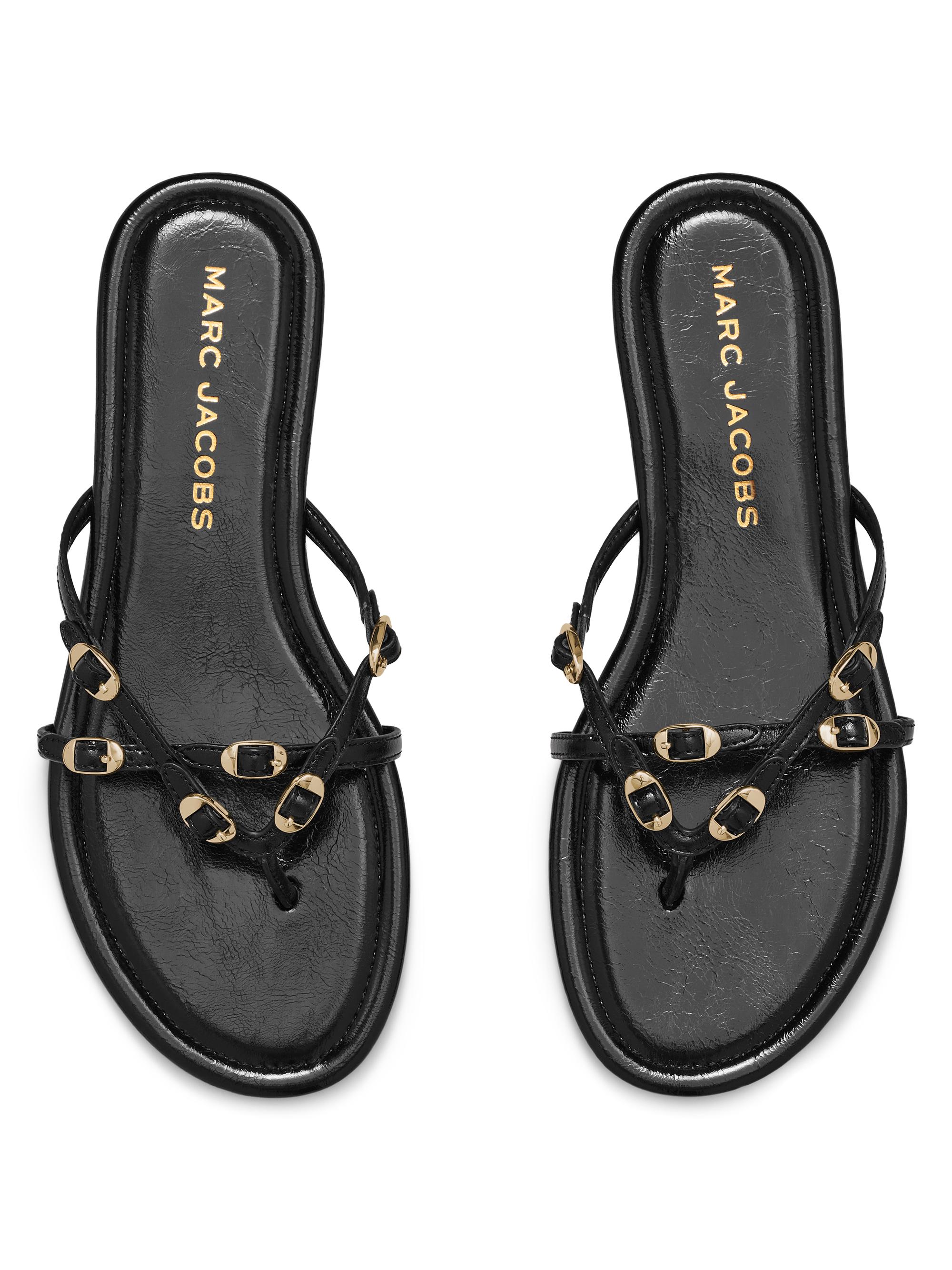 Marc Jacobs The Kiki Leather Flat Sandals | Saks Fifth Avenue