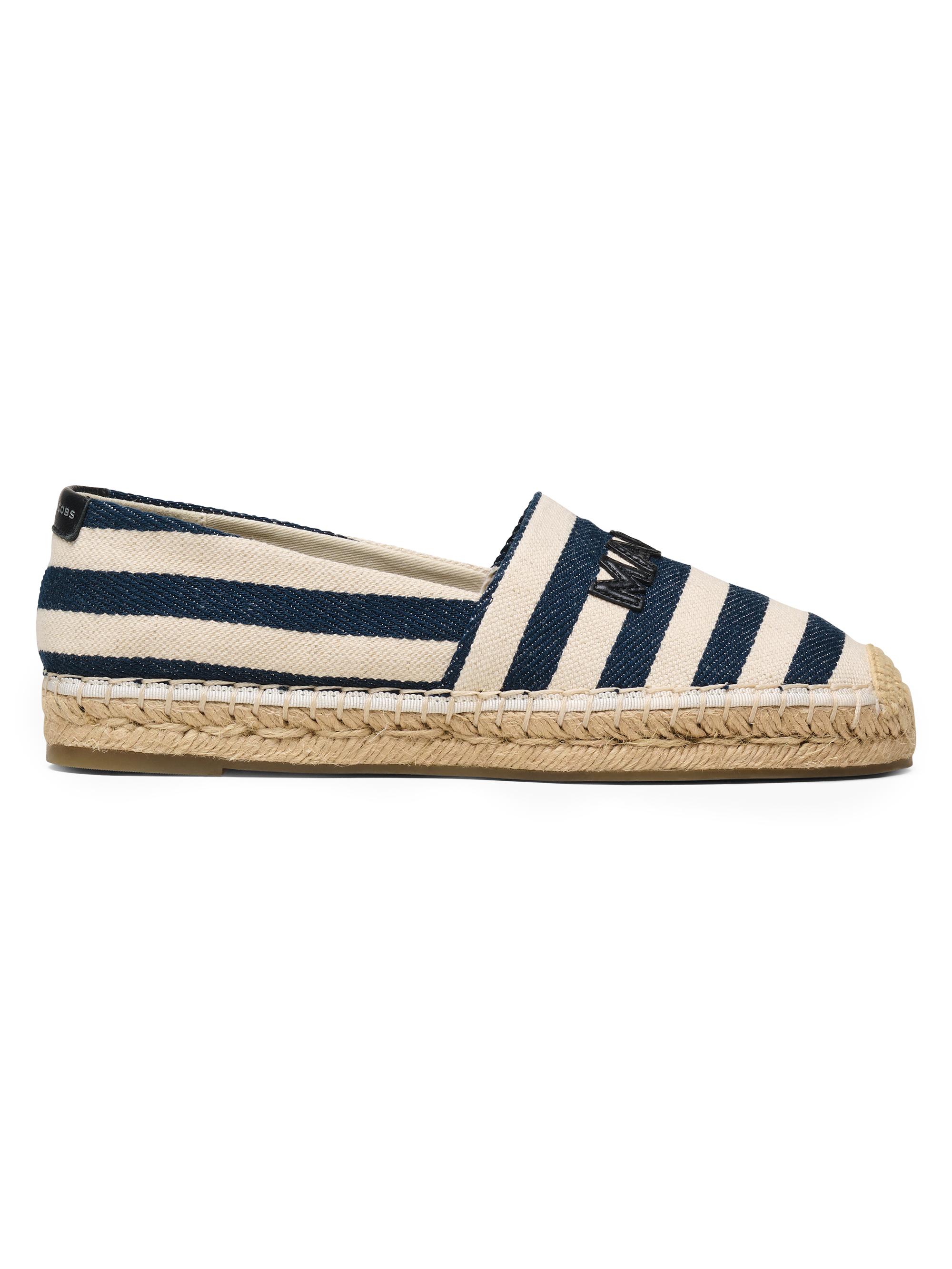 Marc Jacobs Women's Logo Striped Cotton Espadrilles - Blue Sea Multi