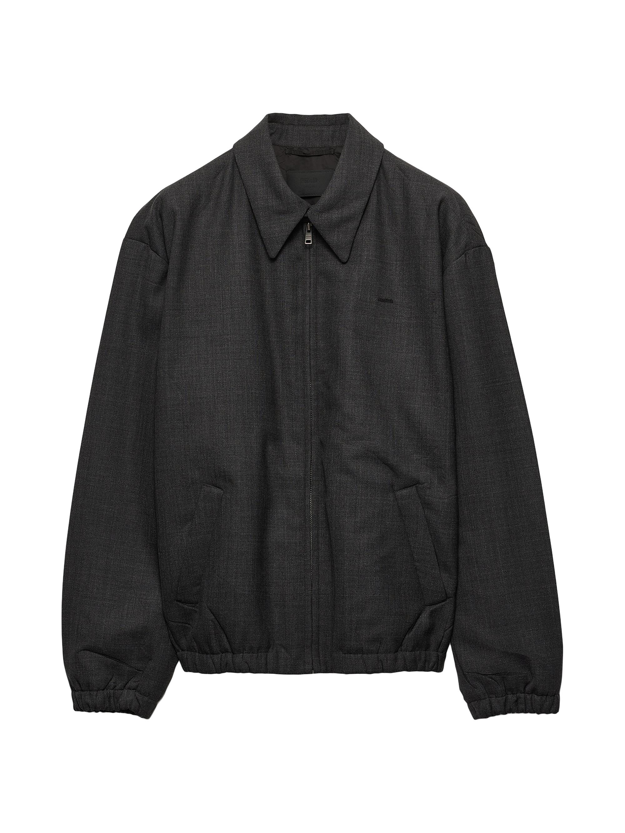 ジャケット・アウター PRADA / Gray Wool Short Blouson Prada Wool Blouson Jacket | Saks Fifth Avenue