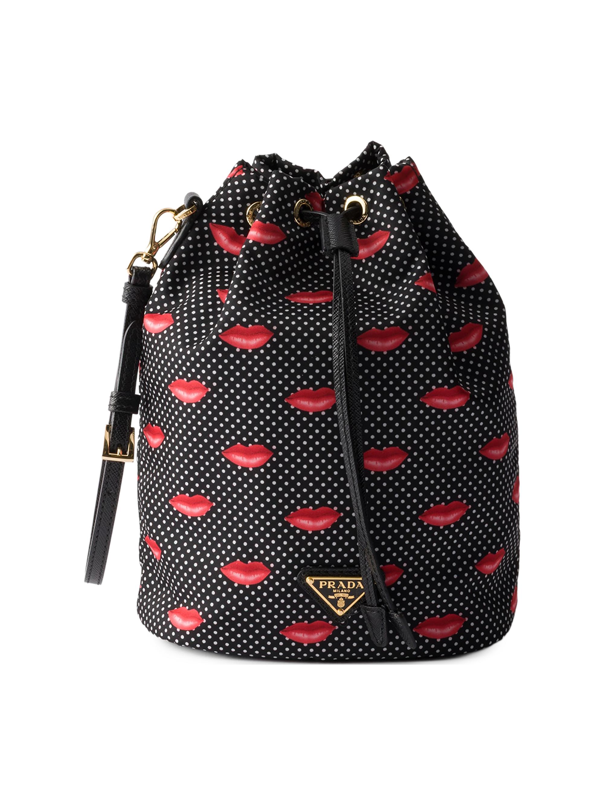 Prada Women's Printed Re-Nylon Pouch - Black