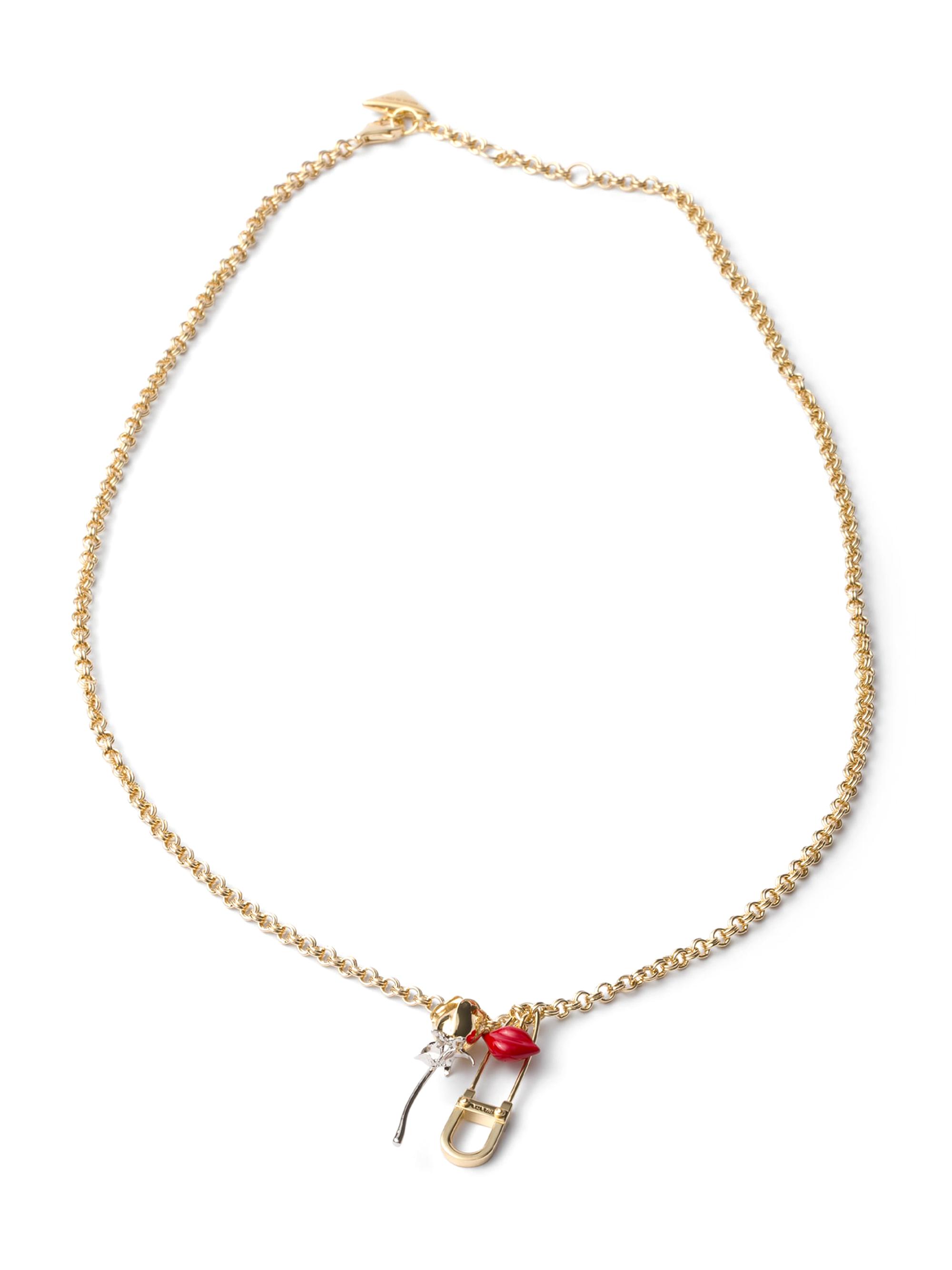 Prada Women's Enameled Metal Necklace - Gold Multi