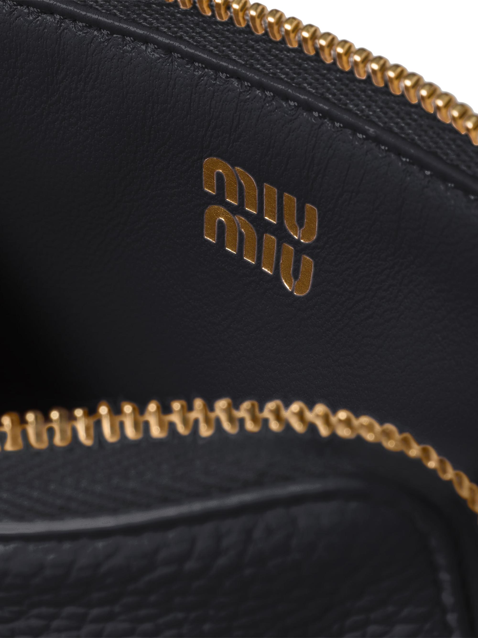 Miu Miu Leather Pouch Card Holder | Saks Fifth Avenue