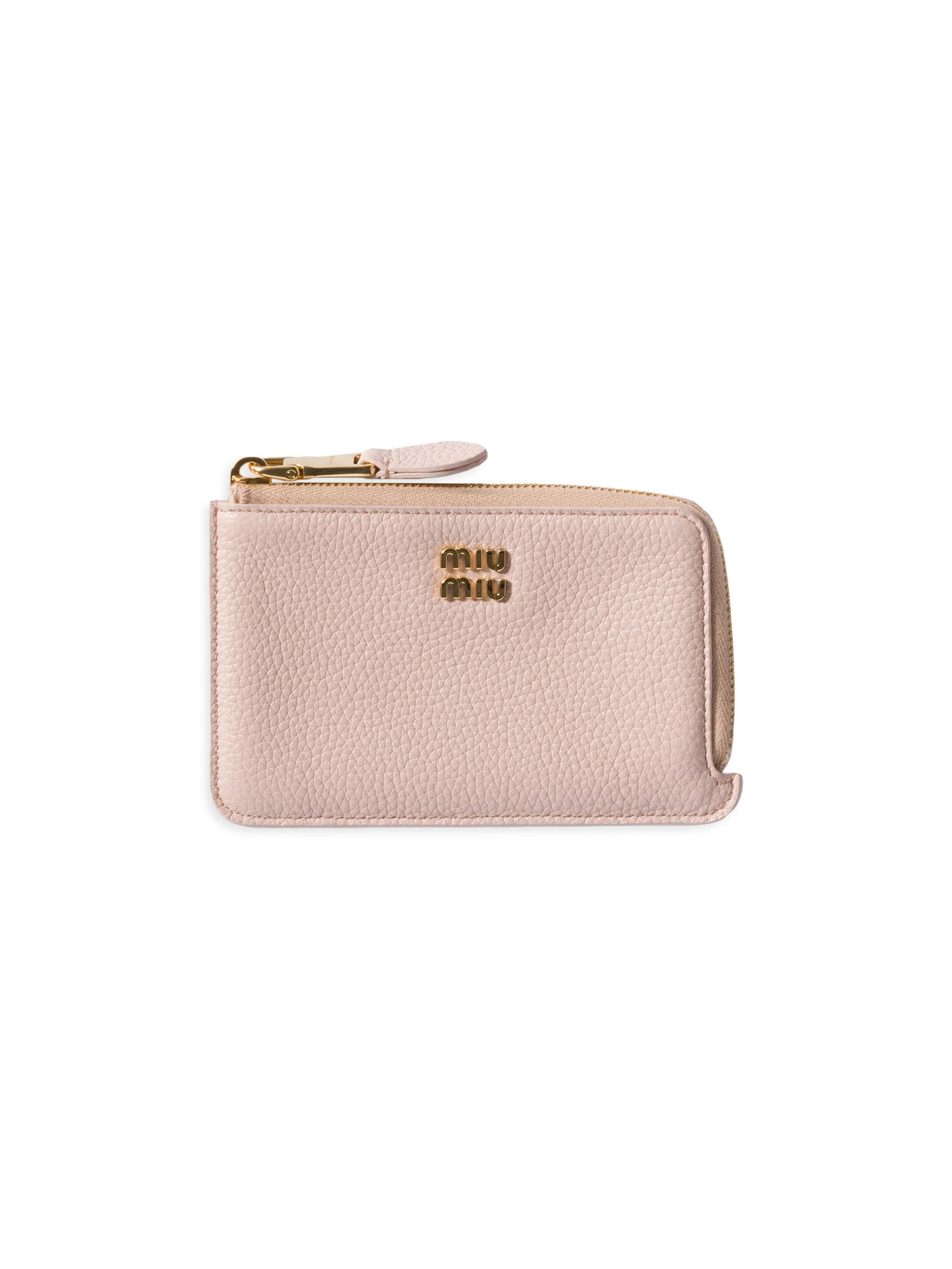 Miu Miu Women's Leather Pouch Card Holder - Pink