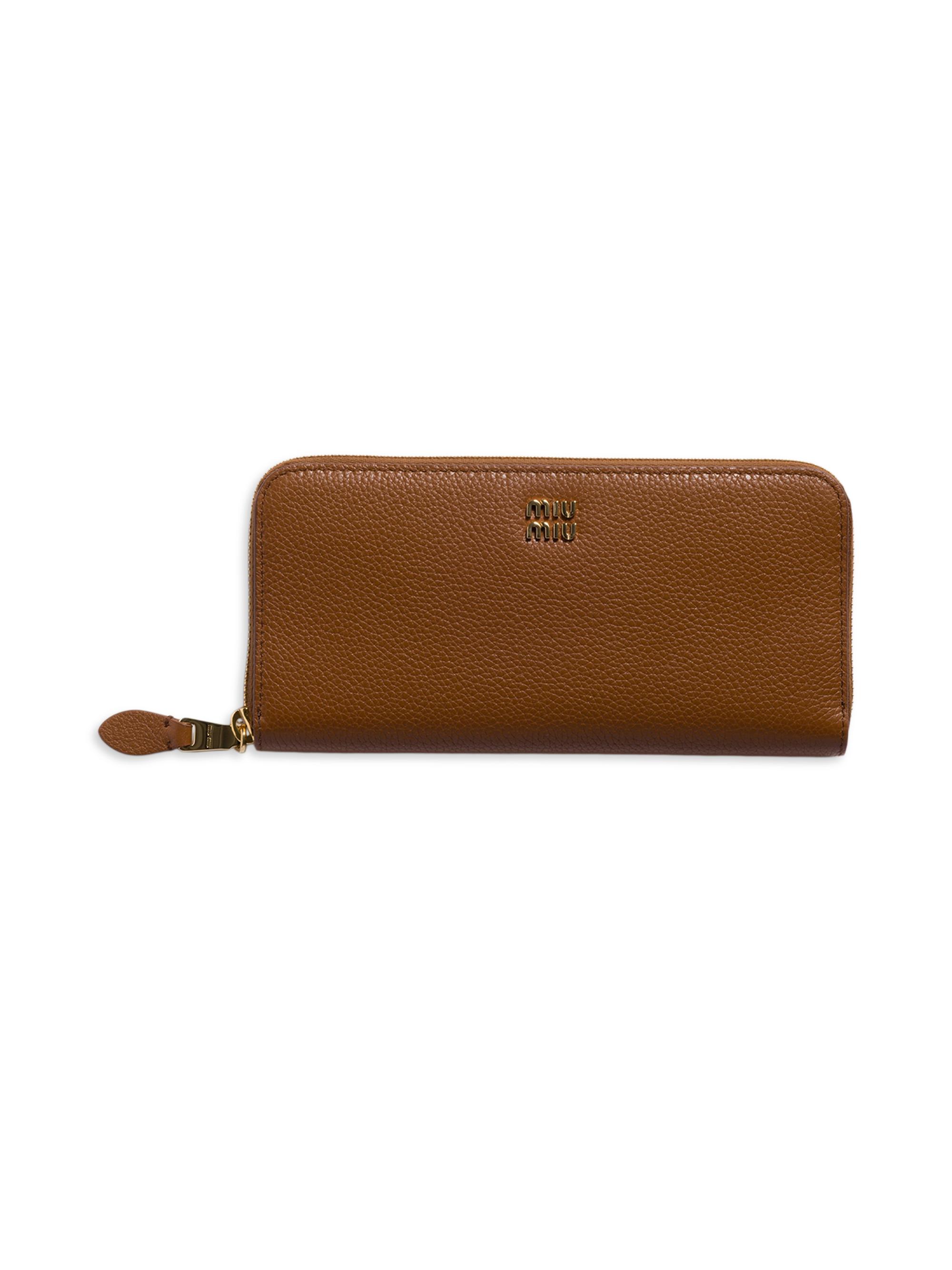 Miu Miu Women's  Leather Wallet - Brown