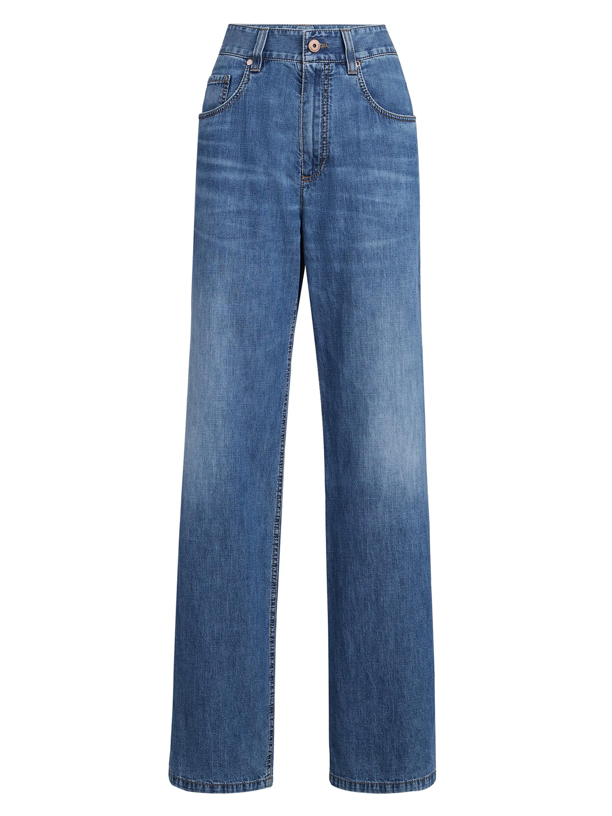 Brunello Cucinelli Women's Lightweight Denim Contemporary Loose Jeans - Denim