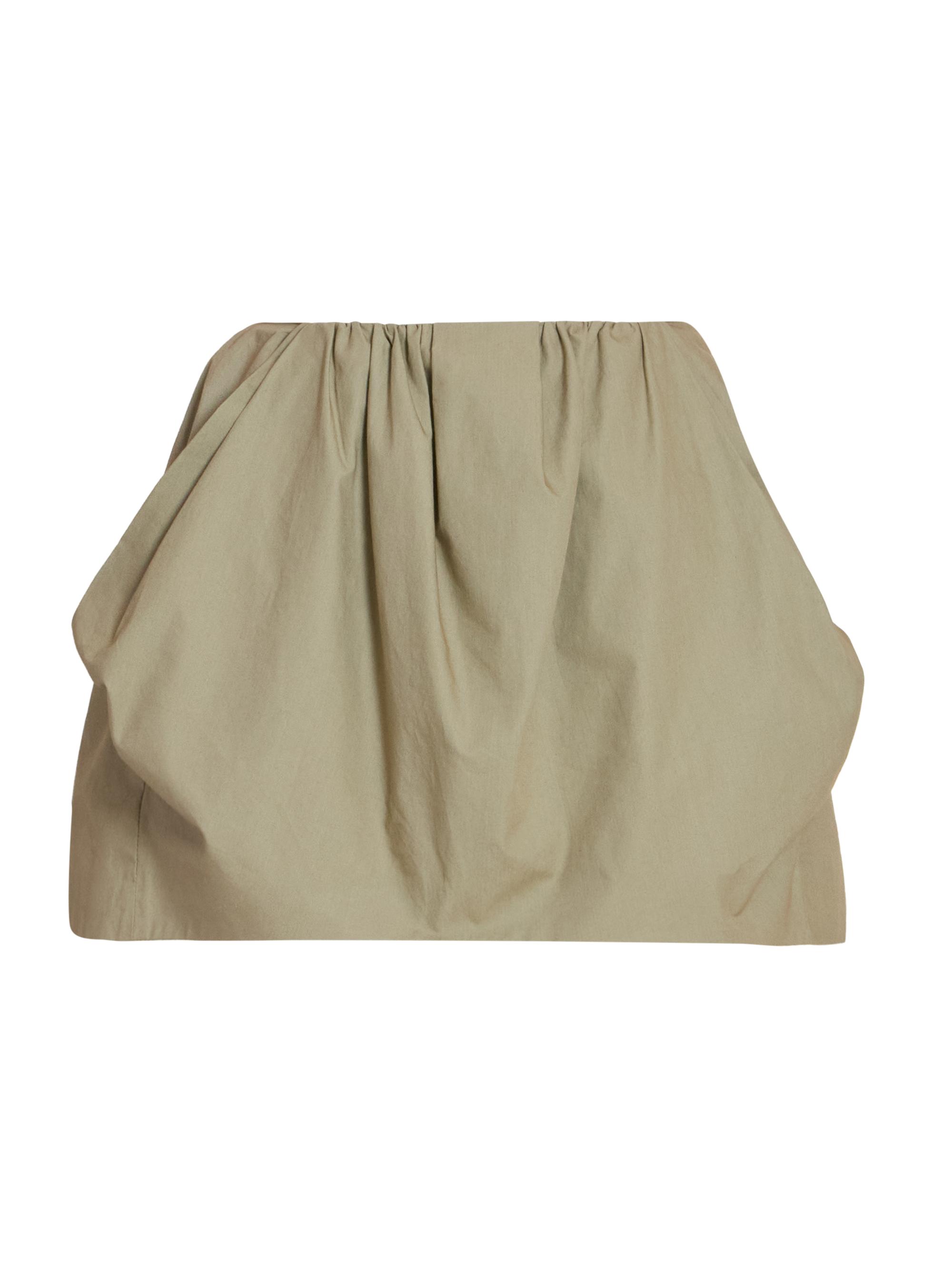 Balmain Women's Balloon Cotton Miniskirt - Vert Pale