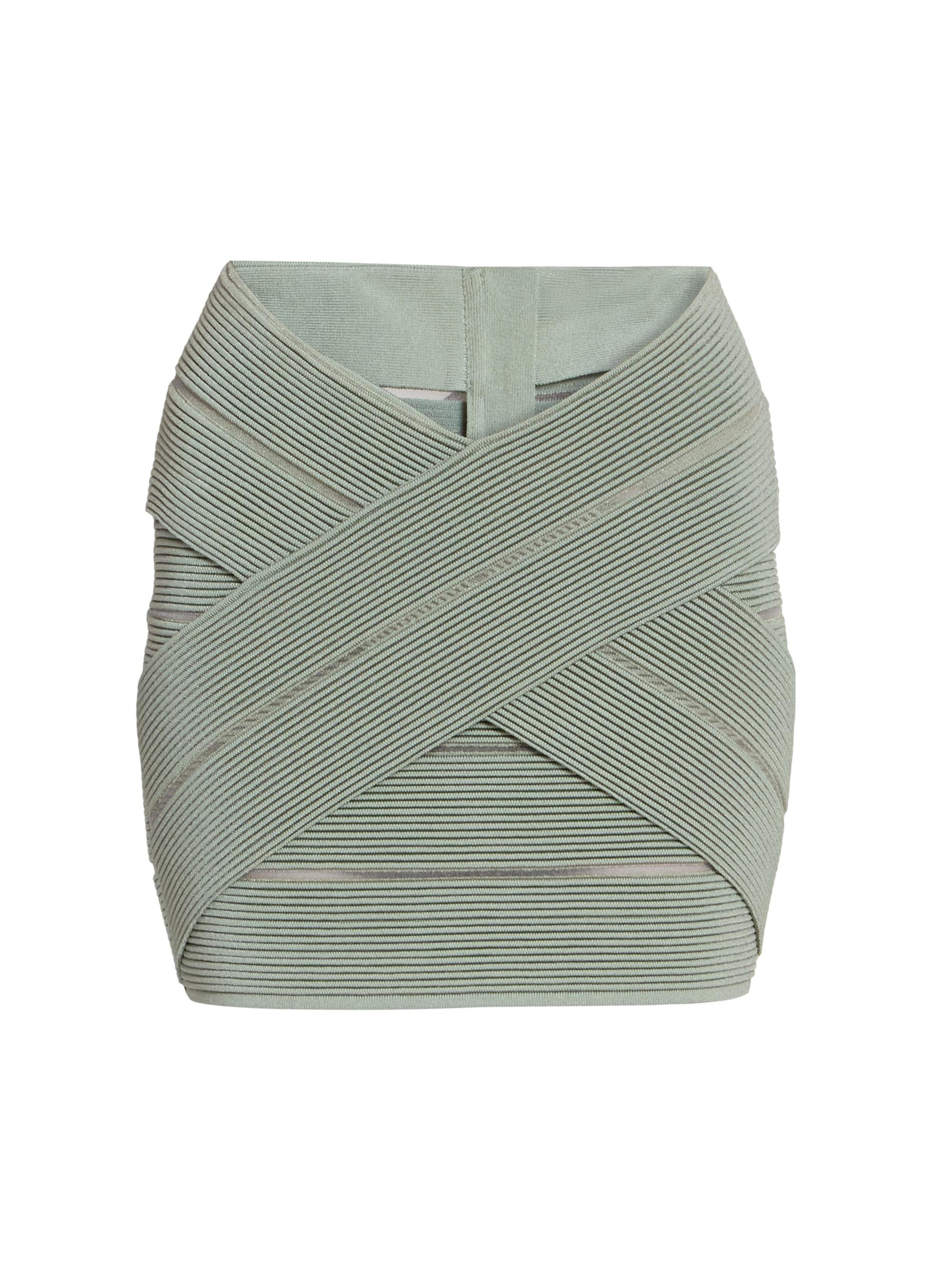 Balmain Women's Bandage Miniskirt - Sauge