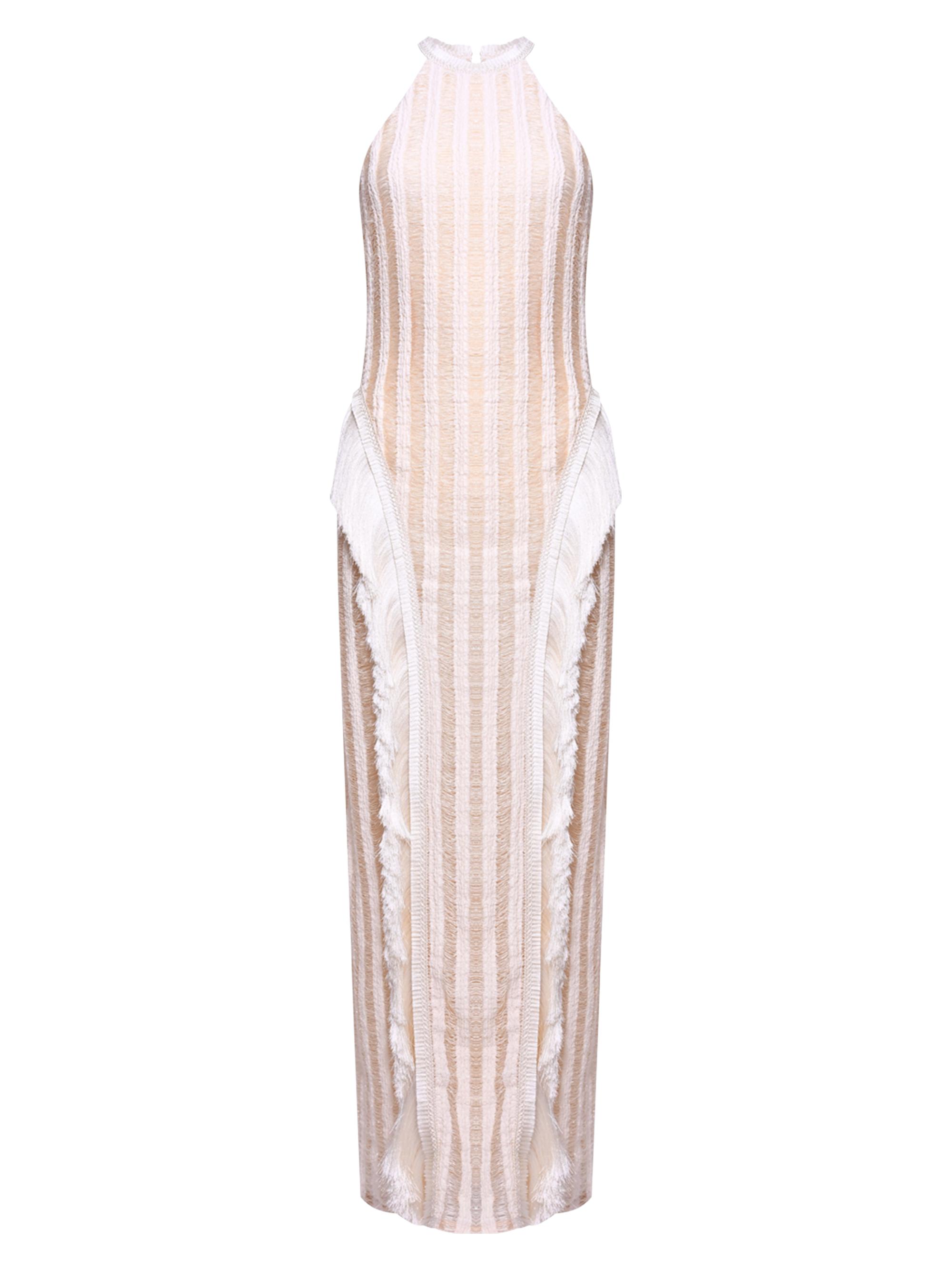 PatBO Women's Celeste Knit Halter Gown - Off White