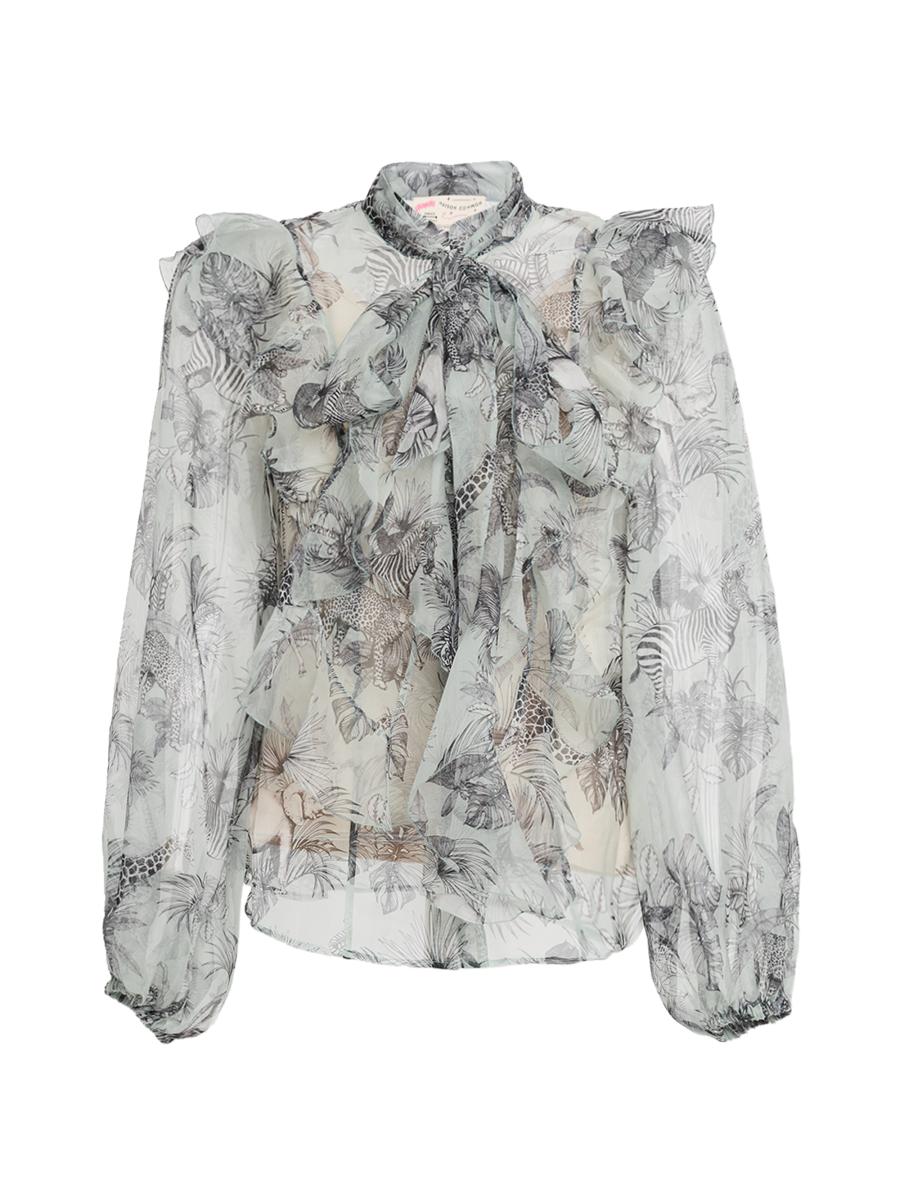 Maison Common Women's Floral Silk Organza Blouse In Multi