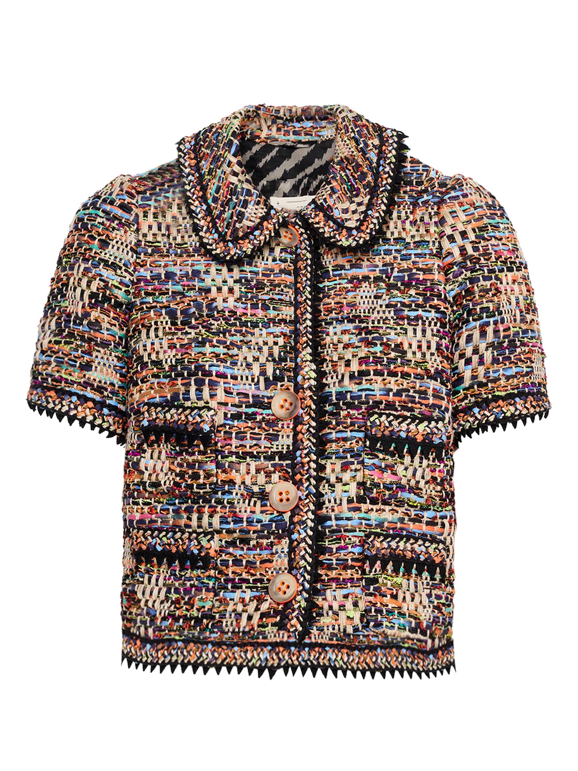 Maison Common Women's Tweed Knit Jacket - Black Multi