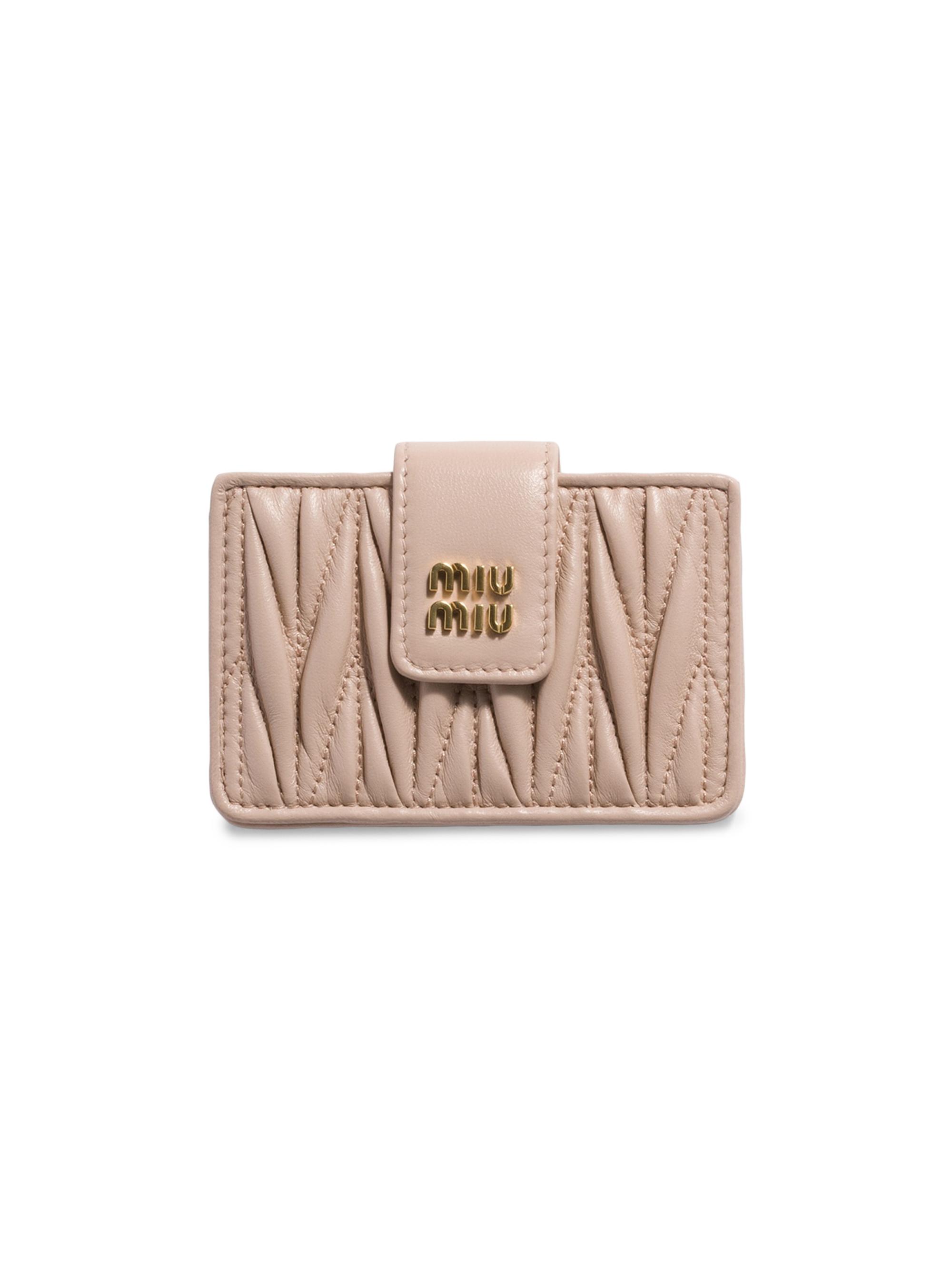 Miu Miu Matelassé Nappa Leather Card Holder | Saks Fifth Avenue