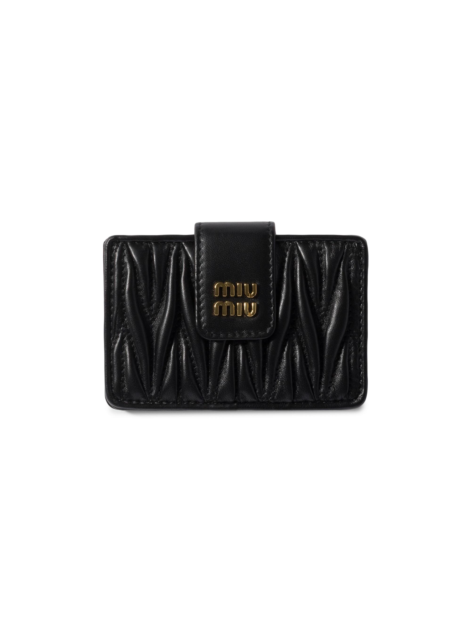 Miu Miu Matelassé Nappa Leather Card Holder | Saks Fifth Avenue