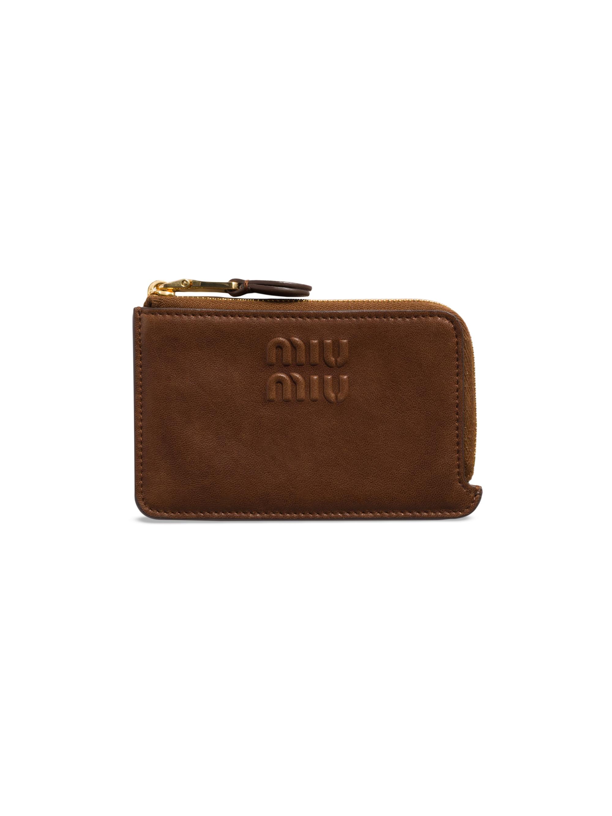 Miu Miu Nappa Leather Card Holder | Saks Fifth Avenue