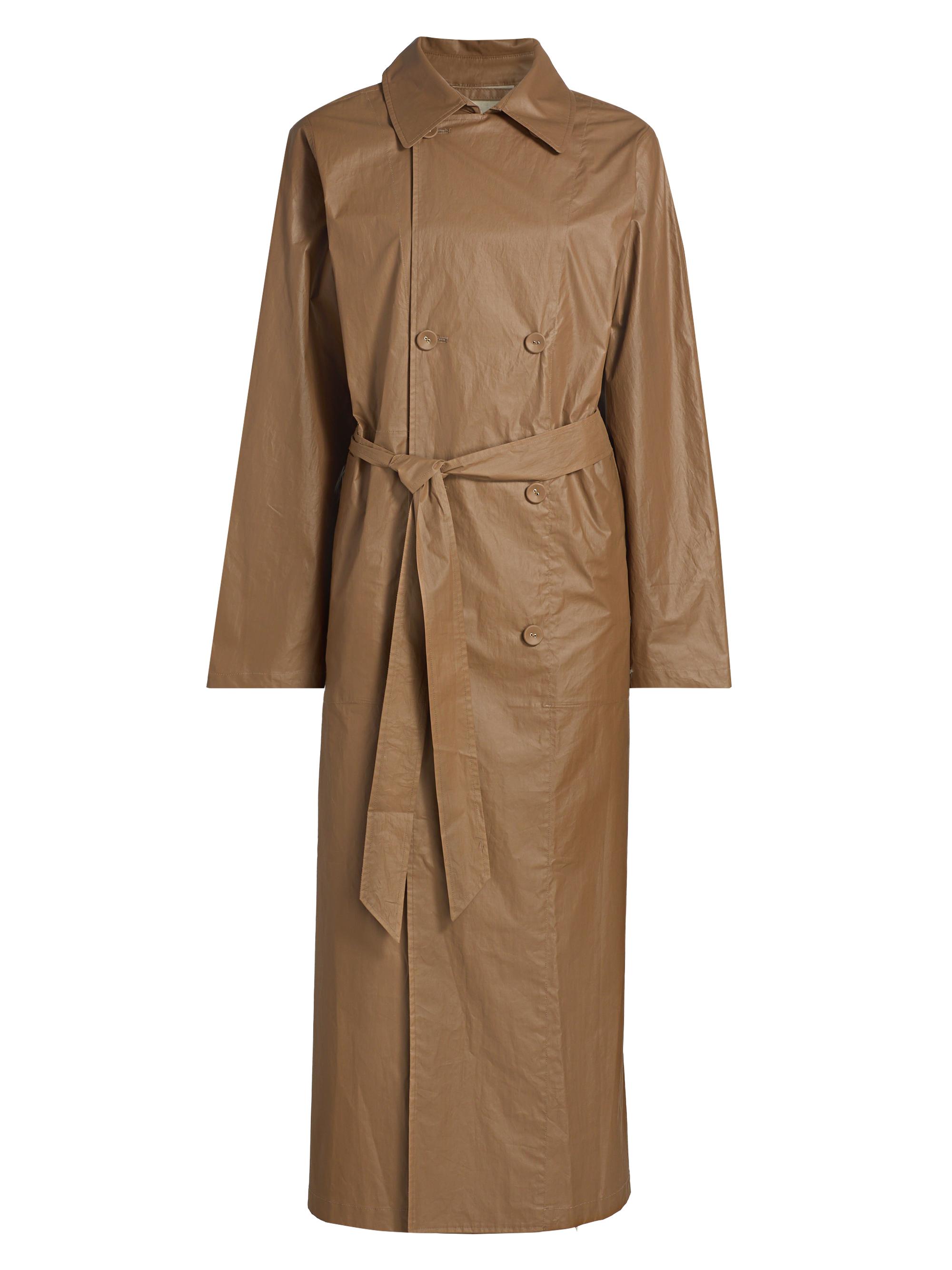 TWP Women's Back And Forth Double-Breasted Belted Long Coat - Ermine