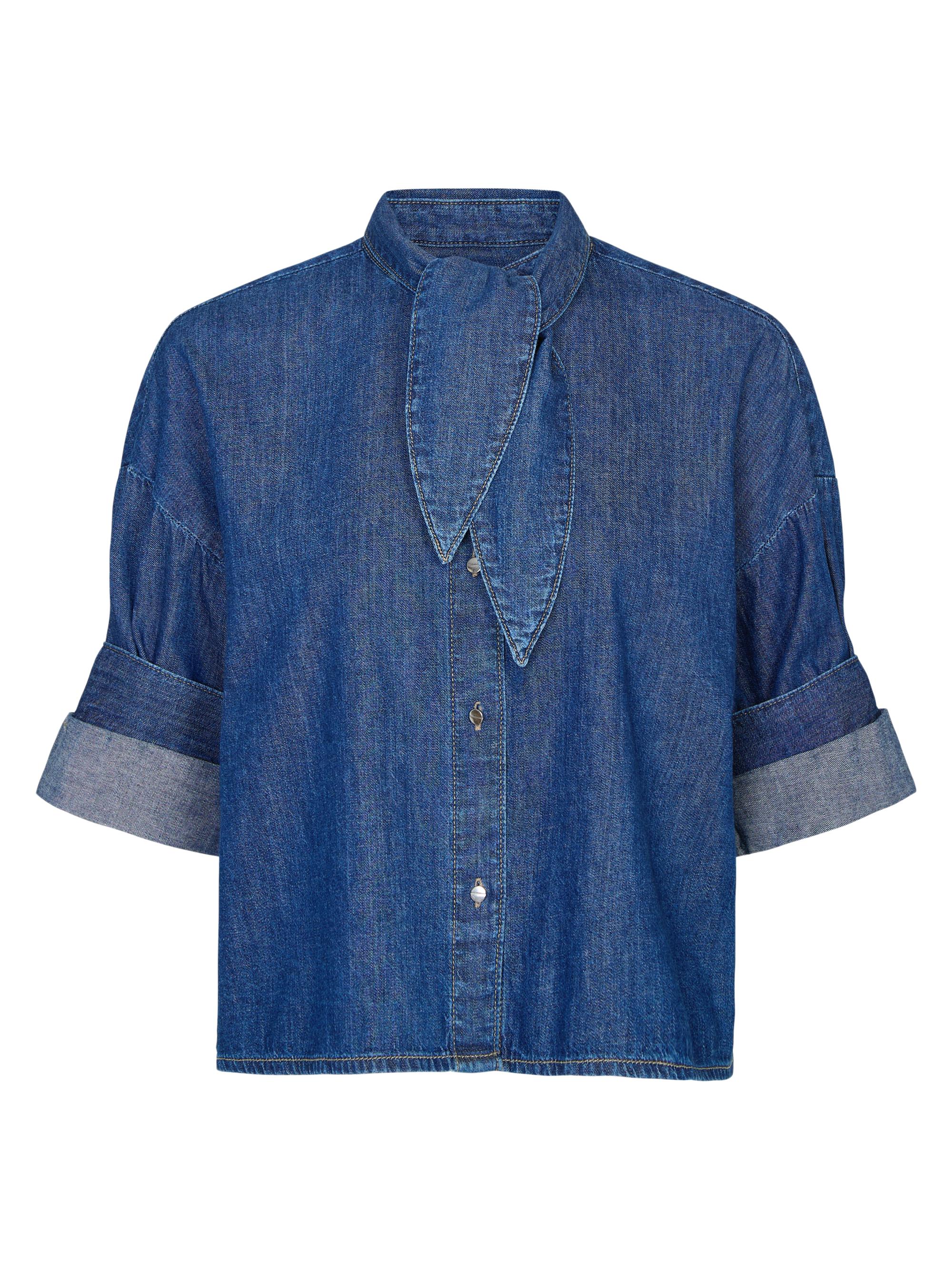 TWP Women's Tie One On Denim Shirt - Dark Stone