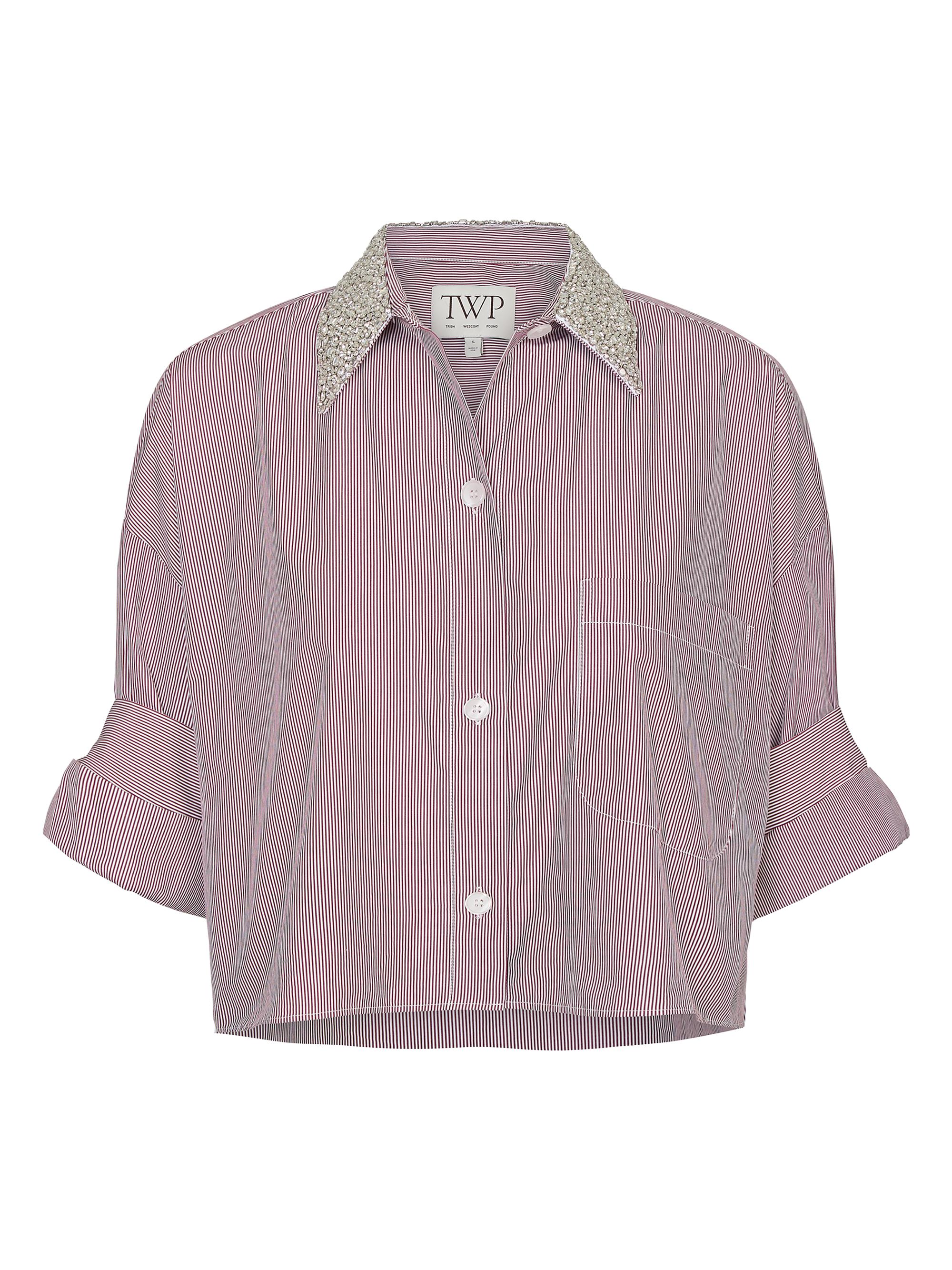 TWP Women's Next Ex Crystal Collar Shirt - White Wine