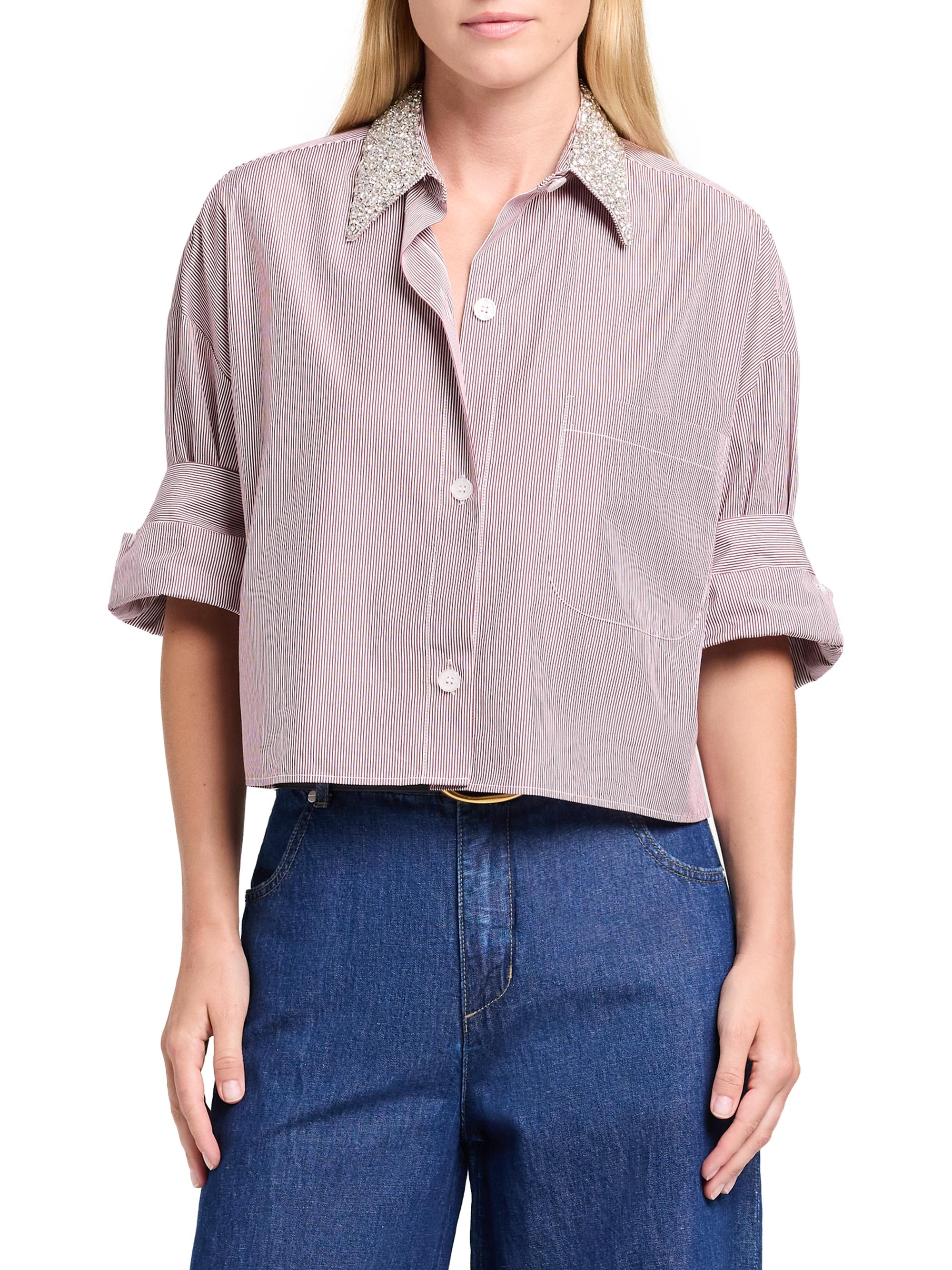 TWP Next Ex Crystal Collar Shirt | Saks Fifth Avenue