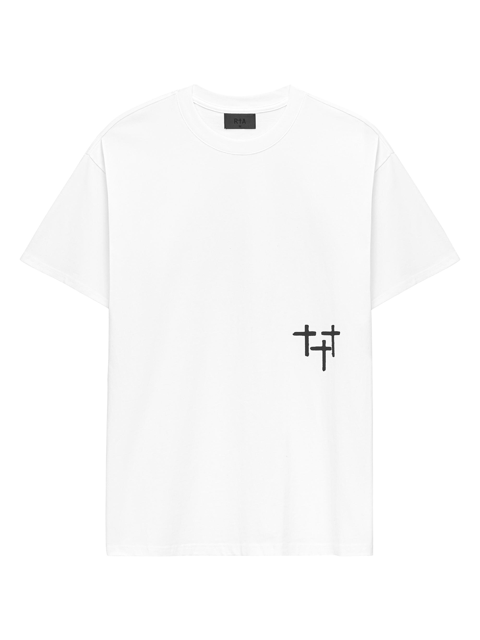 RTA Men's Exodus Colin Oversized T-Shirt - White Smoky Stars