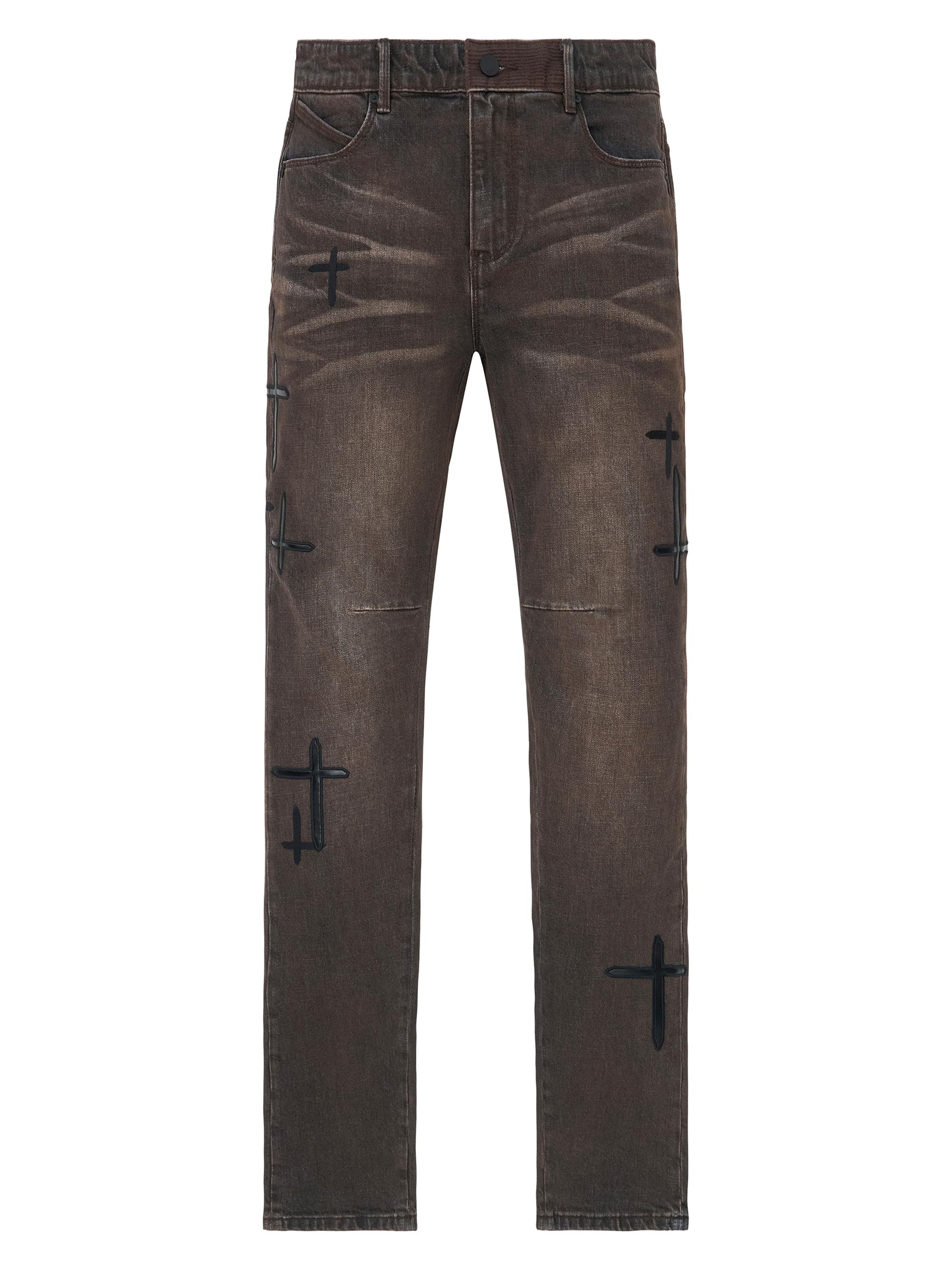 RTA Bryant Logo-Patch Skinny Jeans | Saks Fifth Avenue