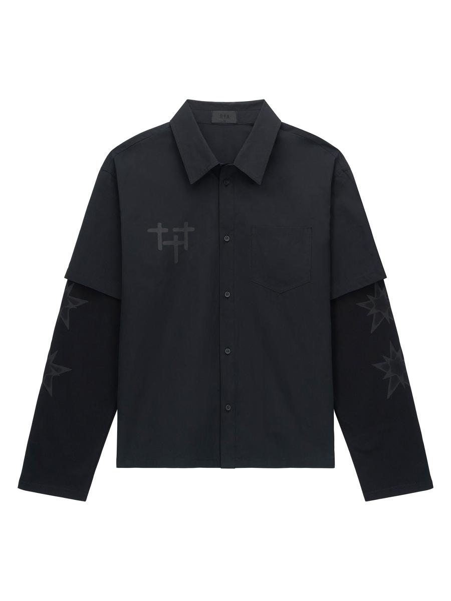 RTA Exodus Erik Double-Layered Shirt | Saks Fifth Avenue